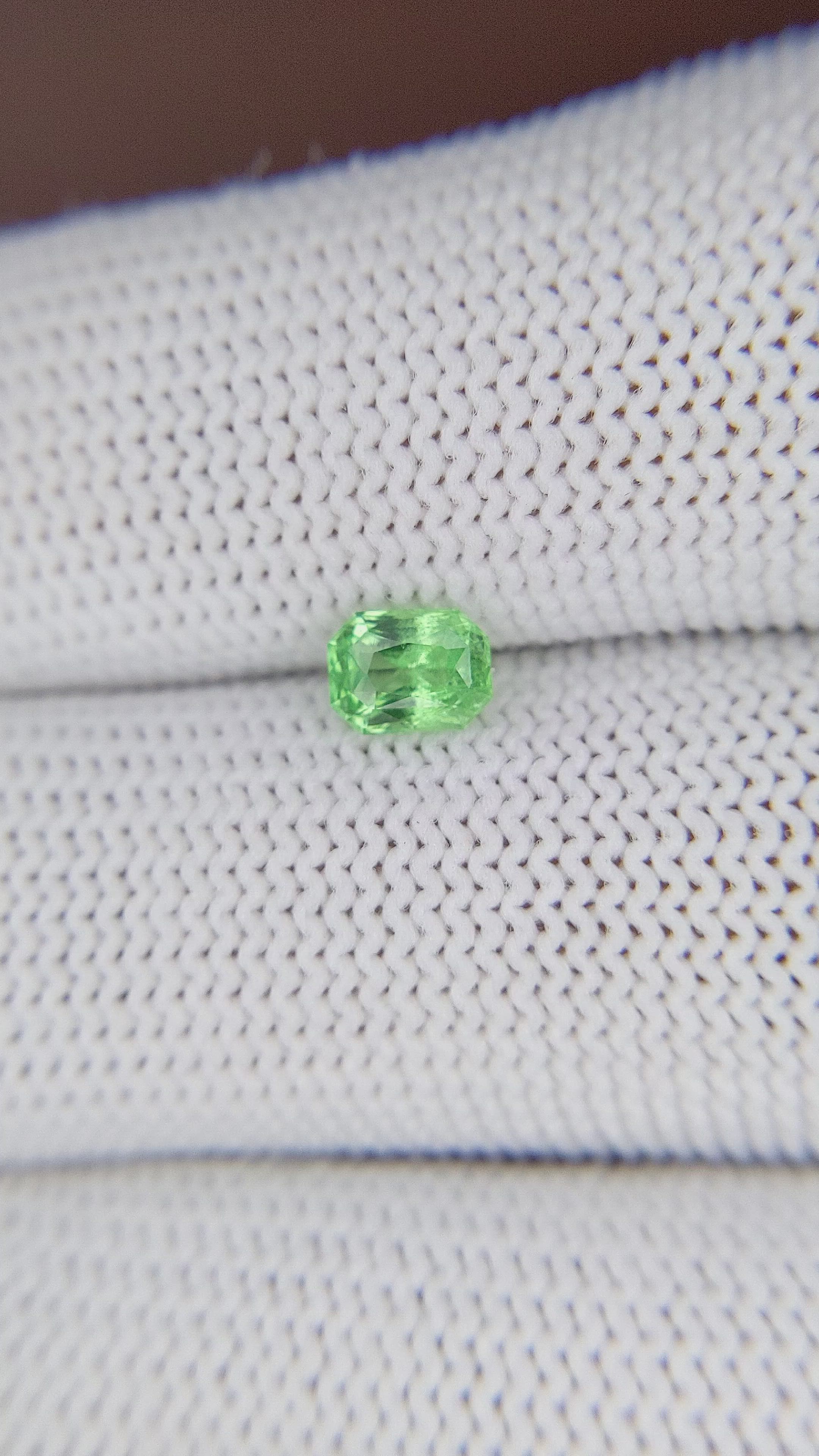 0.61 Ct. Tsavorite Garnet from Tanzania Size Video