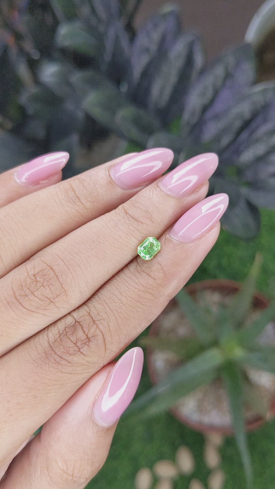 0.61 Ct. Tsavorite Garnet from Tanzania Size Video