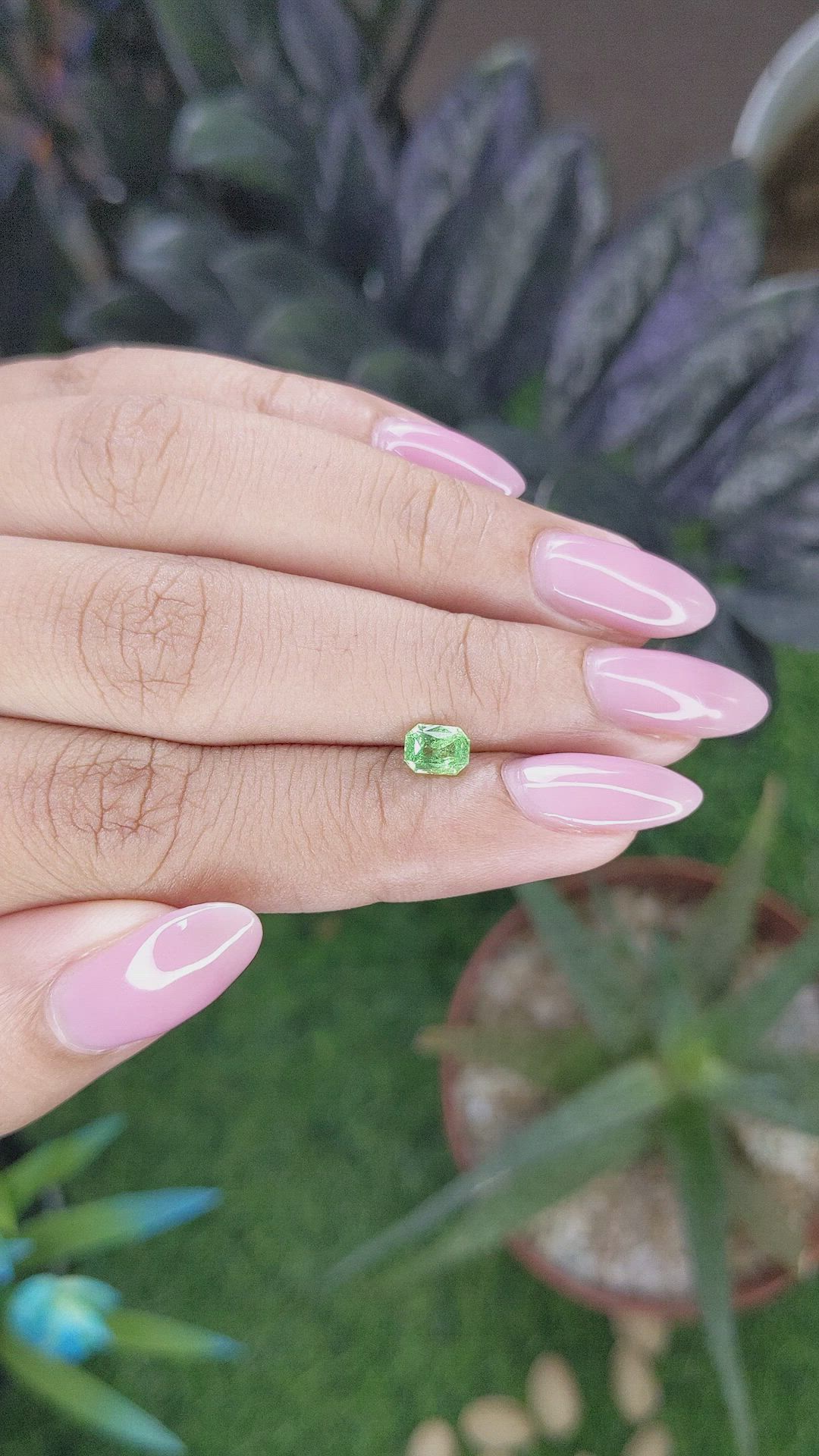 0.61 Ct. Tsavorite Garnet from Tanzania Size Video
