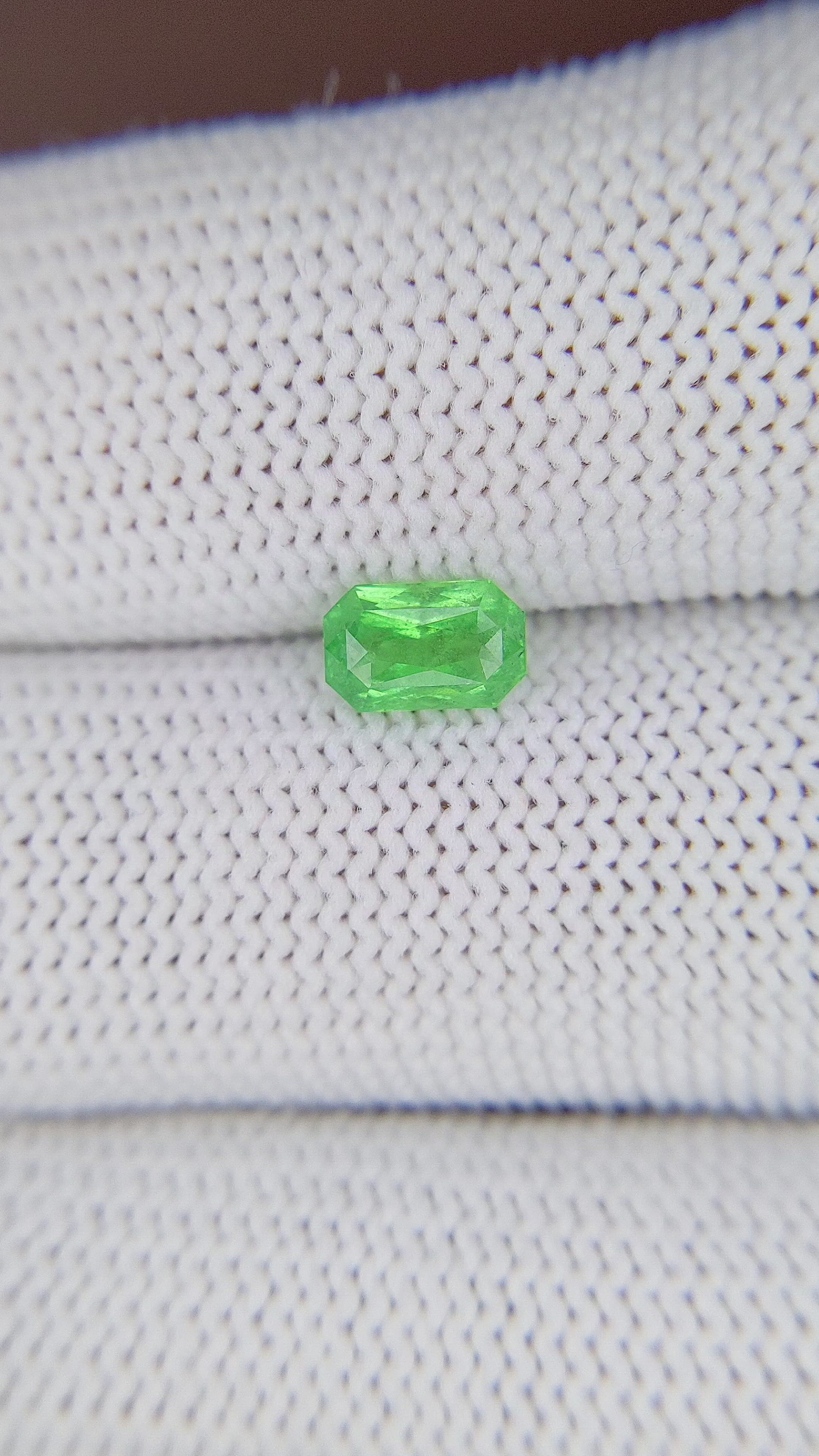 0.85 Ct. Tsavorite Garnet from Tanzania Size Video