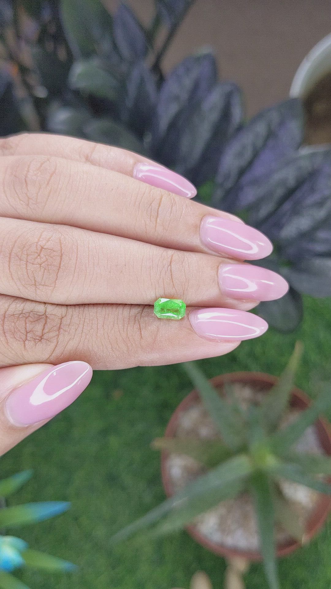 0.85 Ct. Tsavorite Garnet from Tanzania Size Video