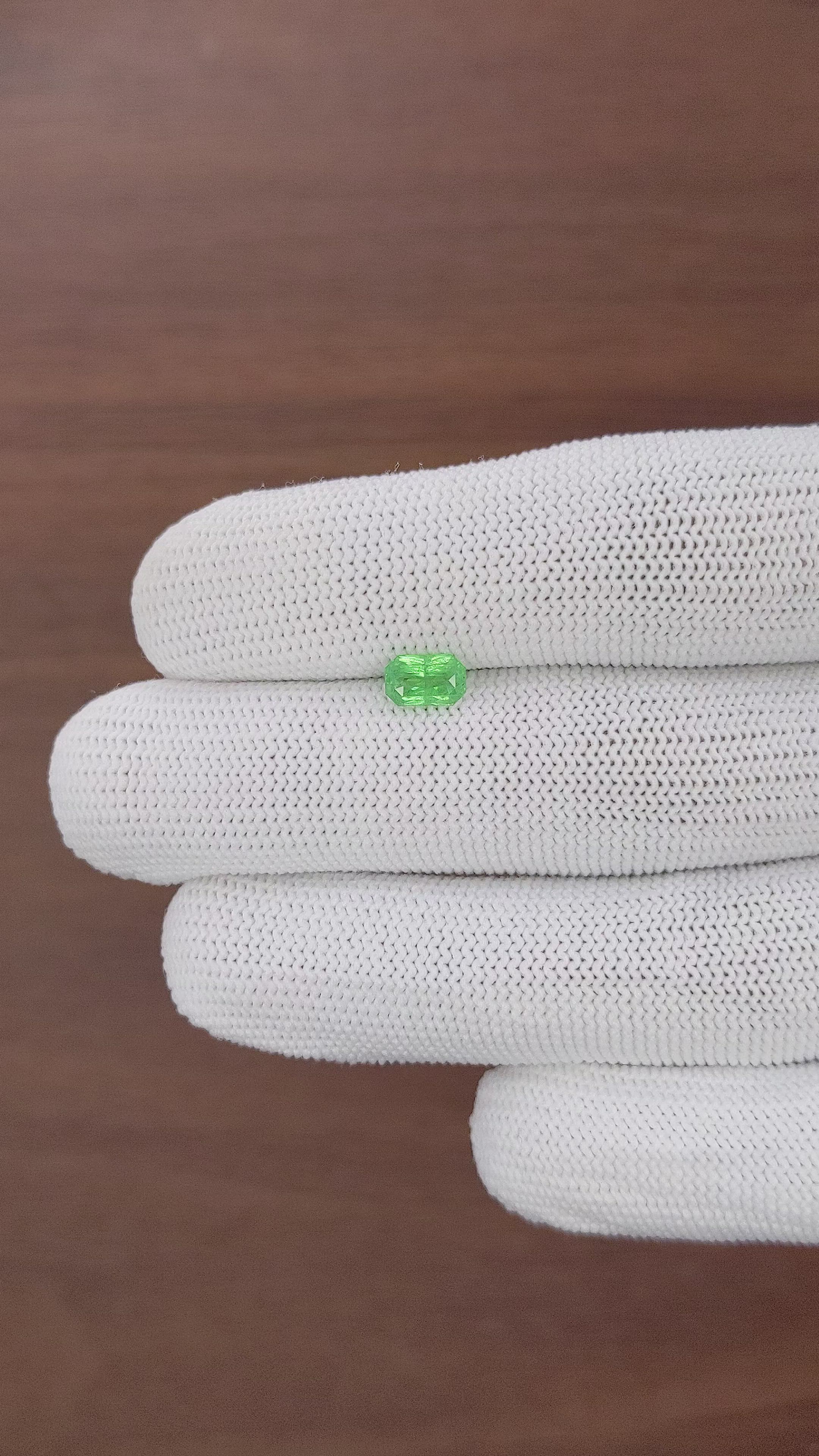 0.85 Ct. Tsavorite Garnet from Tanzania Size Video