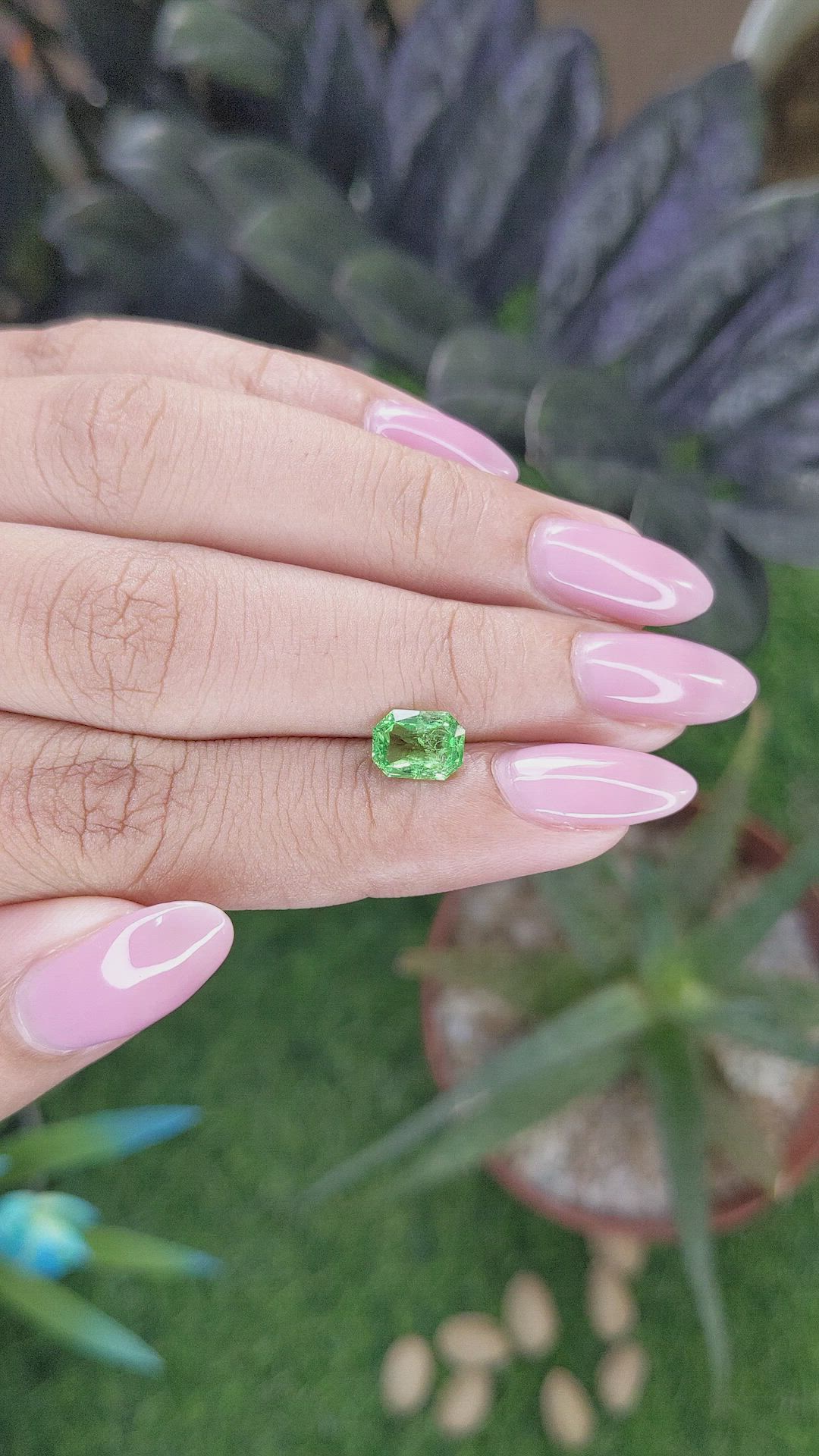 1.27 Ct. Tsavorite Garnet from Tanzania Size Video