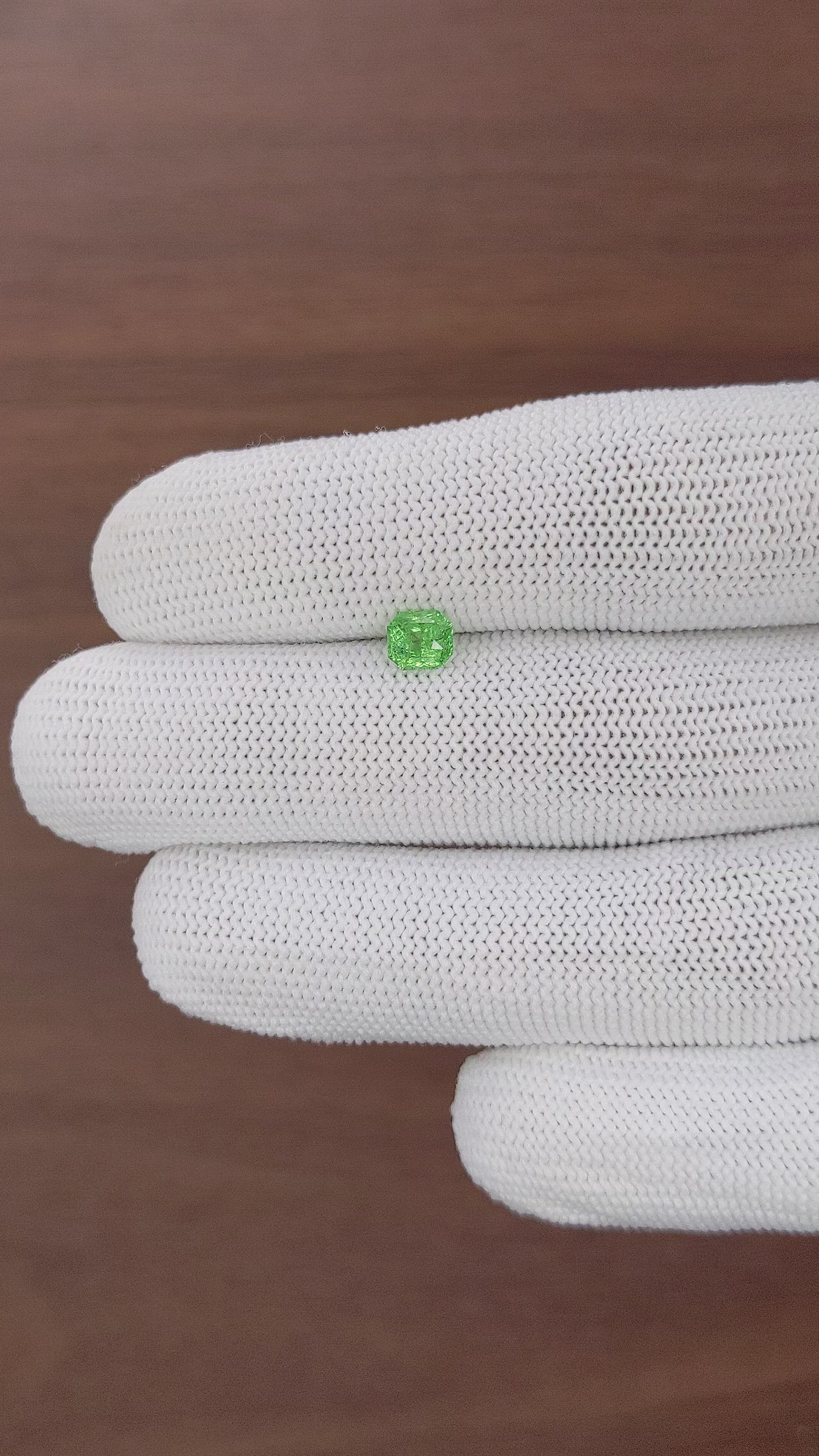 0.62 Ct. Tsavorite Garnet from Tanzania Size Video