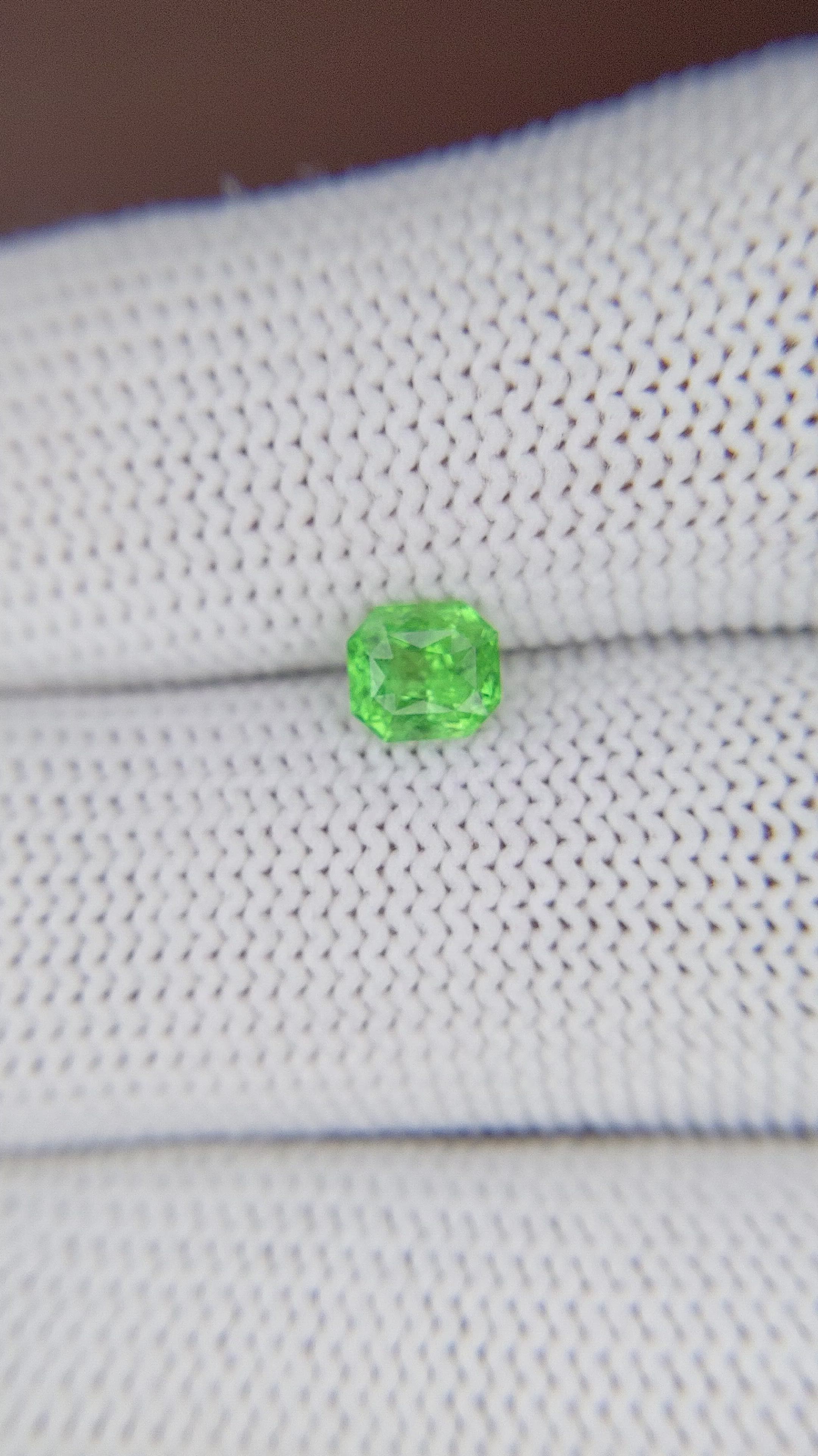 0.62 Ct. Tsavorite Garnet from Tanzania Size Video