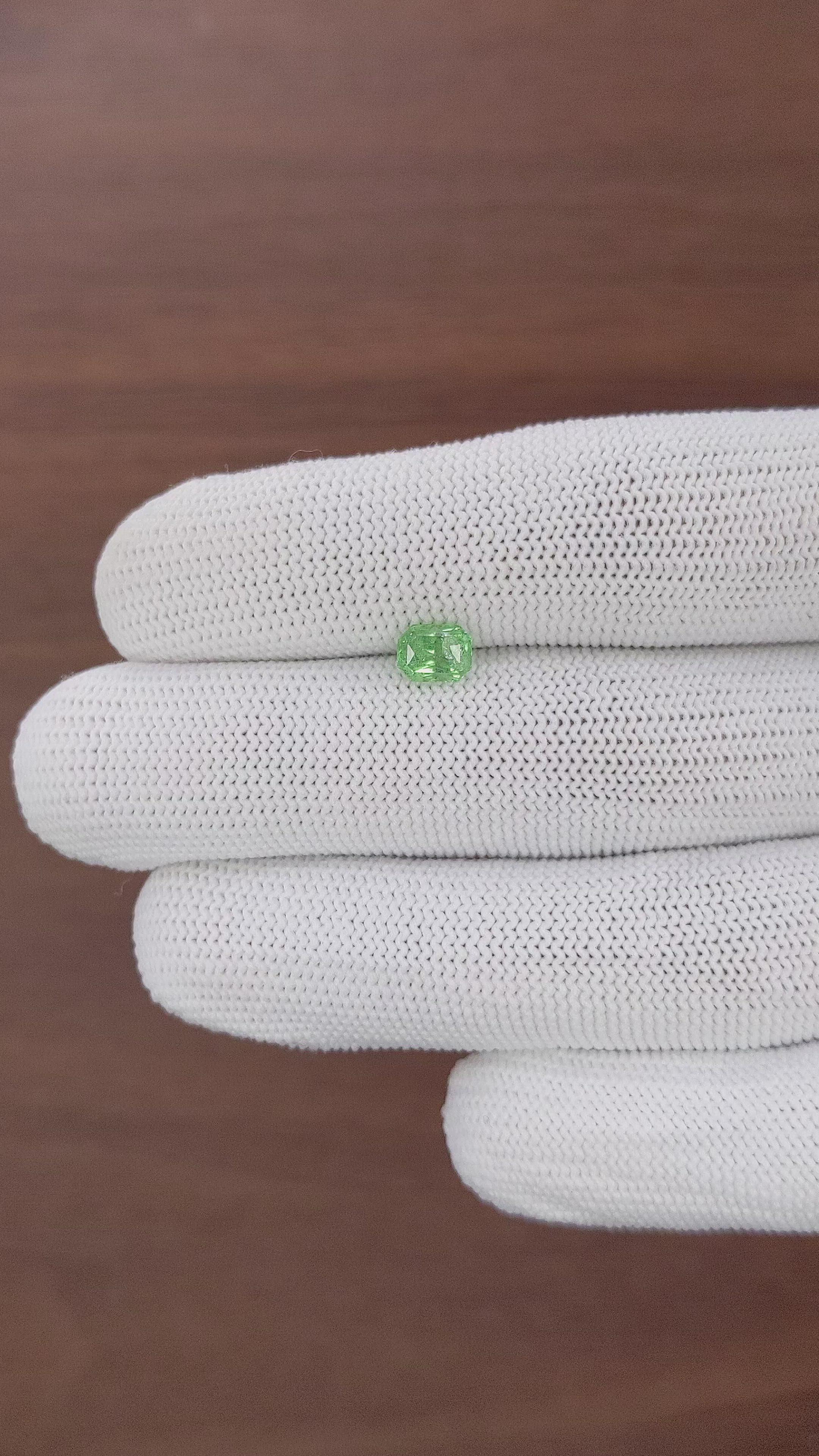 0.96 Ct. Tsavorite Garnet from Tanzania Size Video