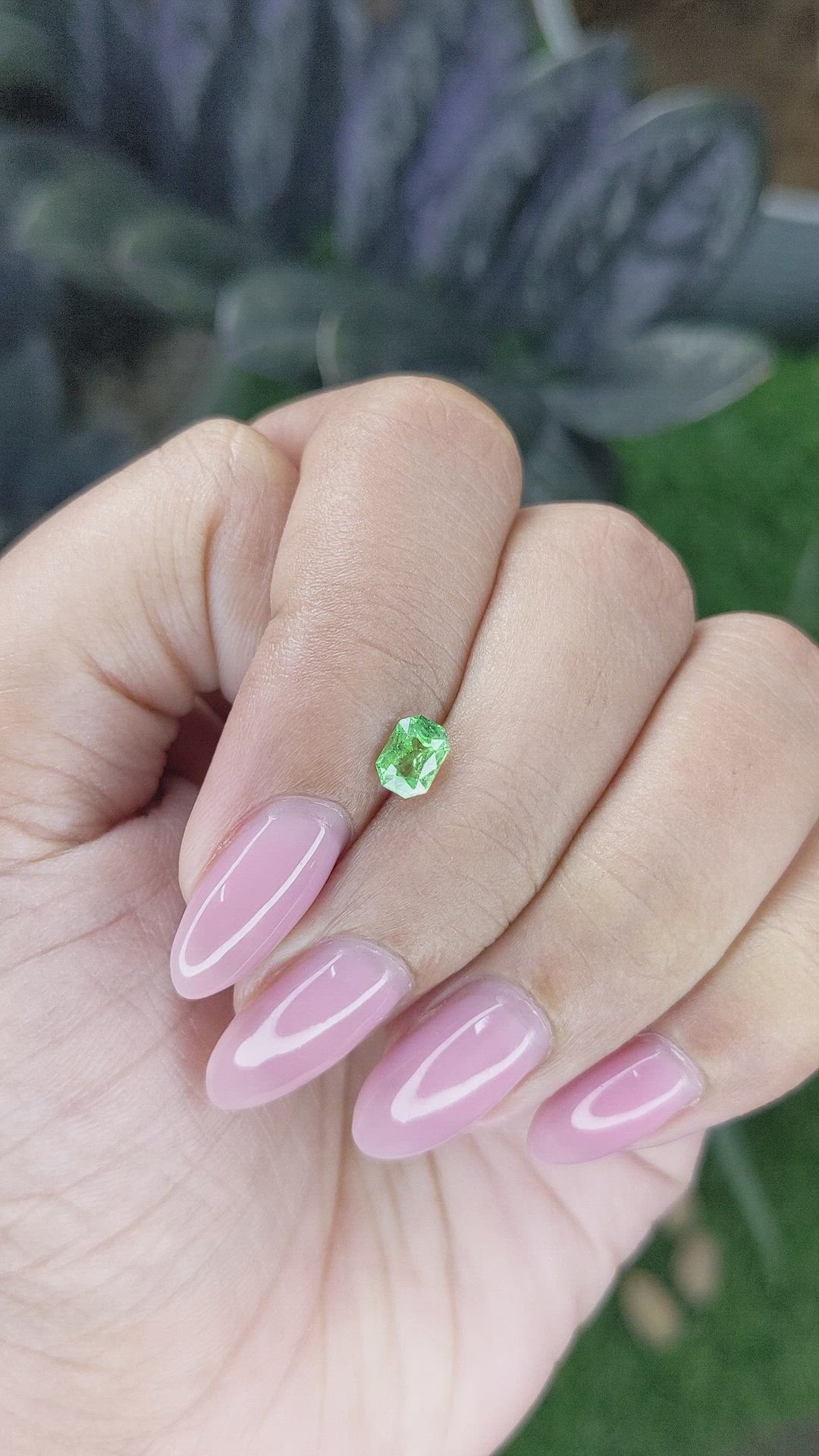 0.53 Ct. Tsavorite Garnet from Tanzania Size Video