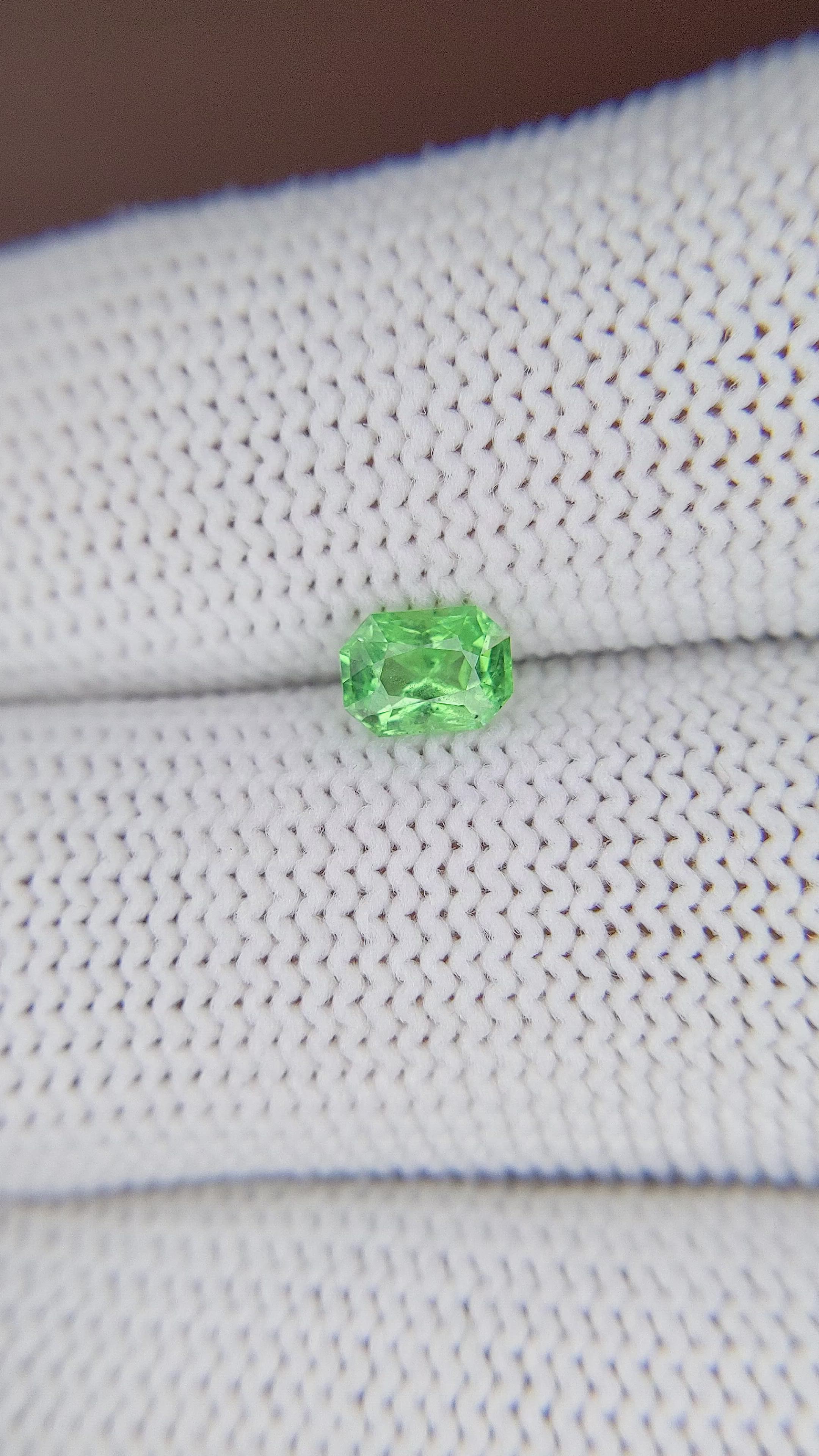 0.53 Ct. Tsavorite Garnet from Tanzania Size Video