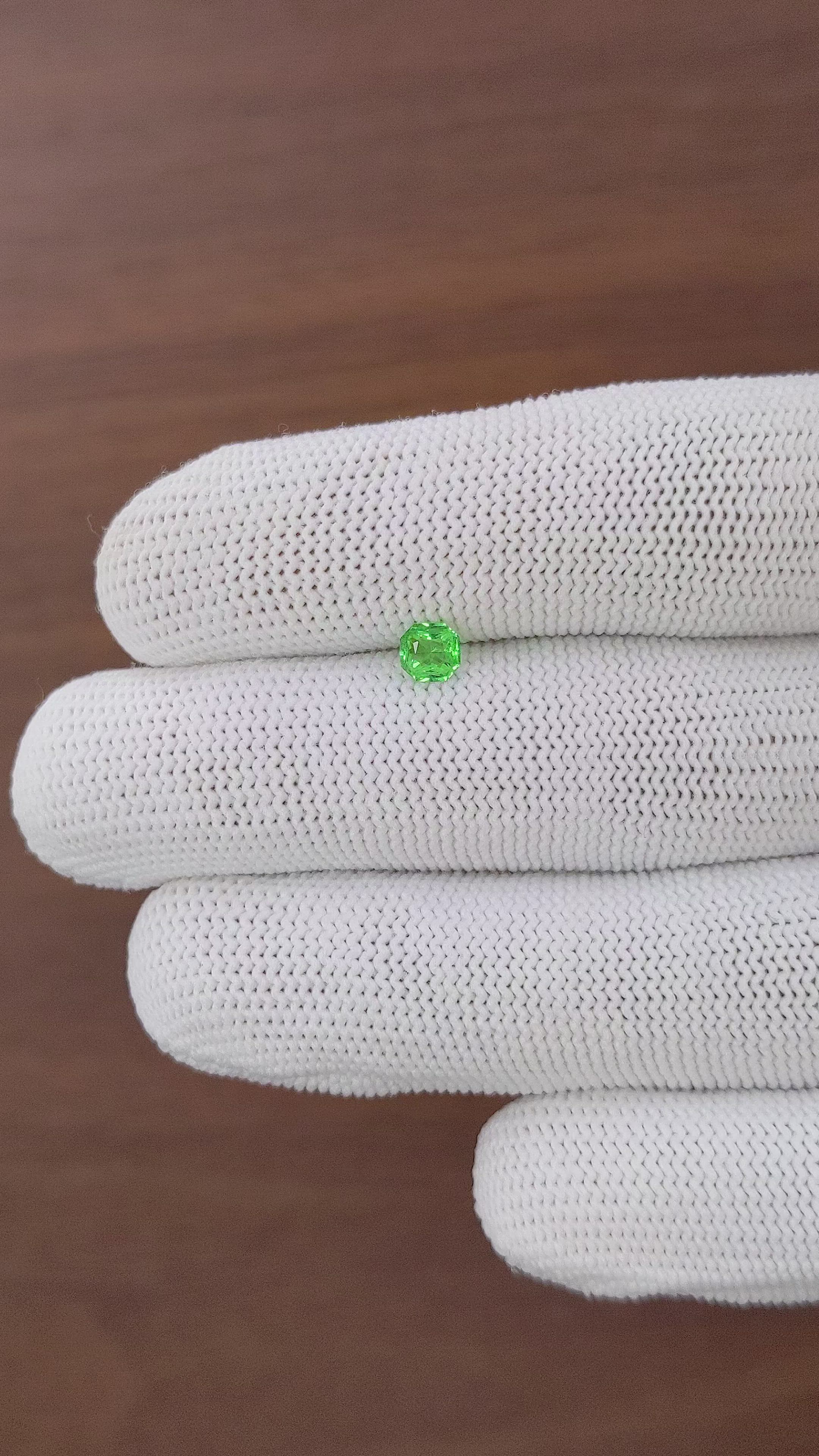 0.40 Ct. Tsavorite Garnet from Tanzania Size Video