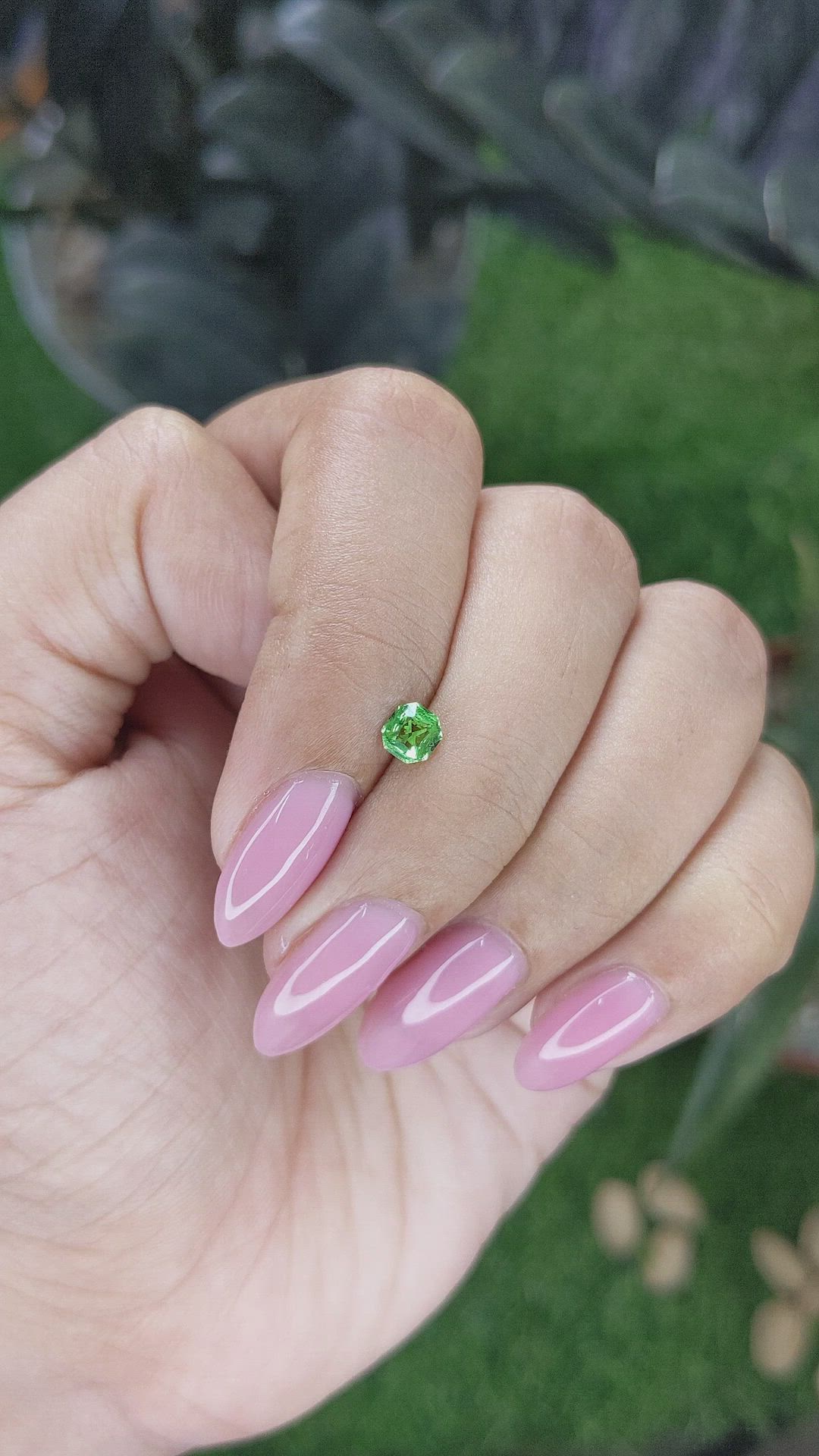 0.40 Ct. Tsavorite Garnet from Tanzania Size Video