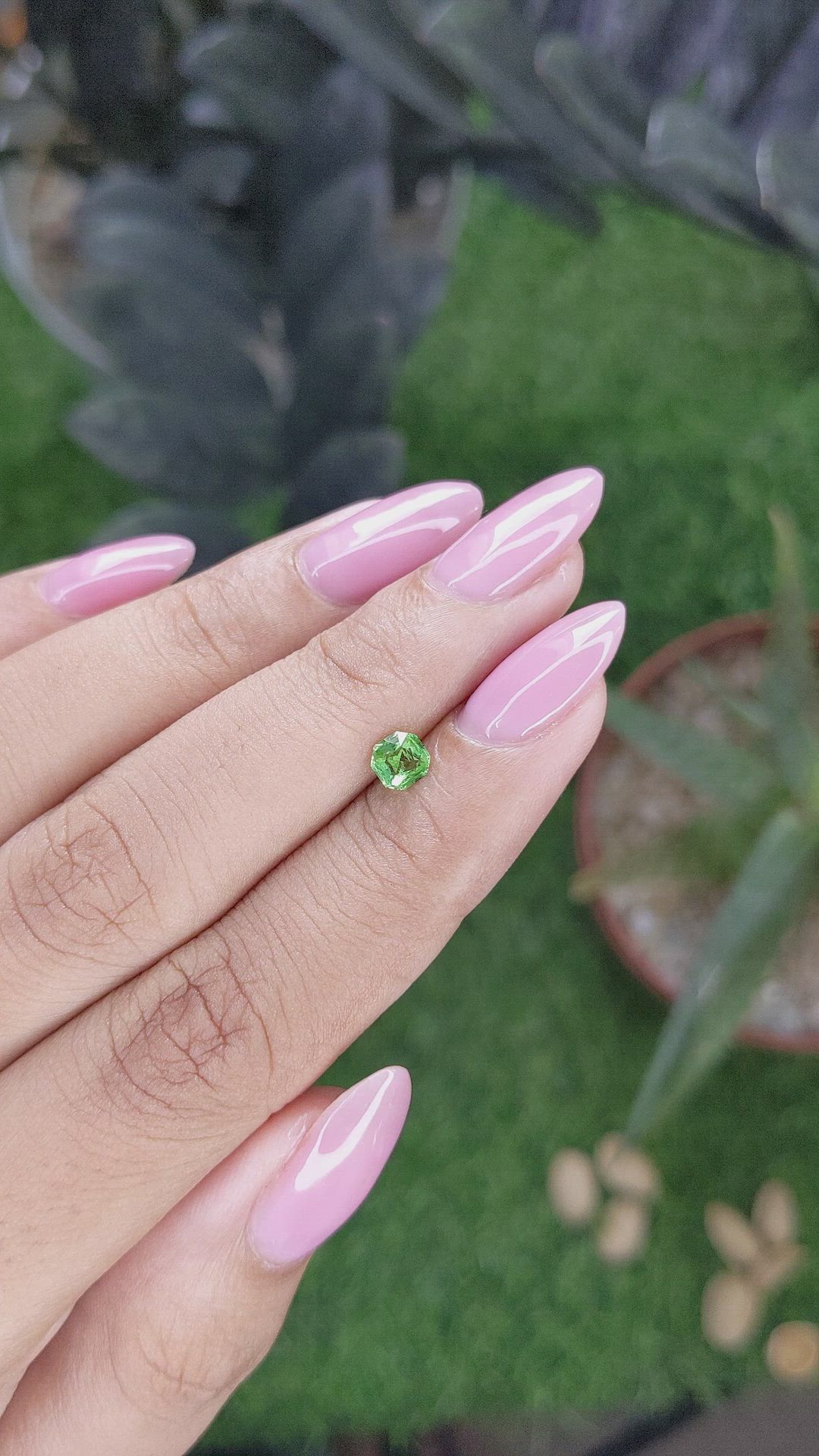 0.40 Ct. Tsavorite Garnet from Tanzania Size Video