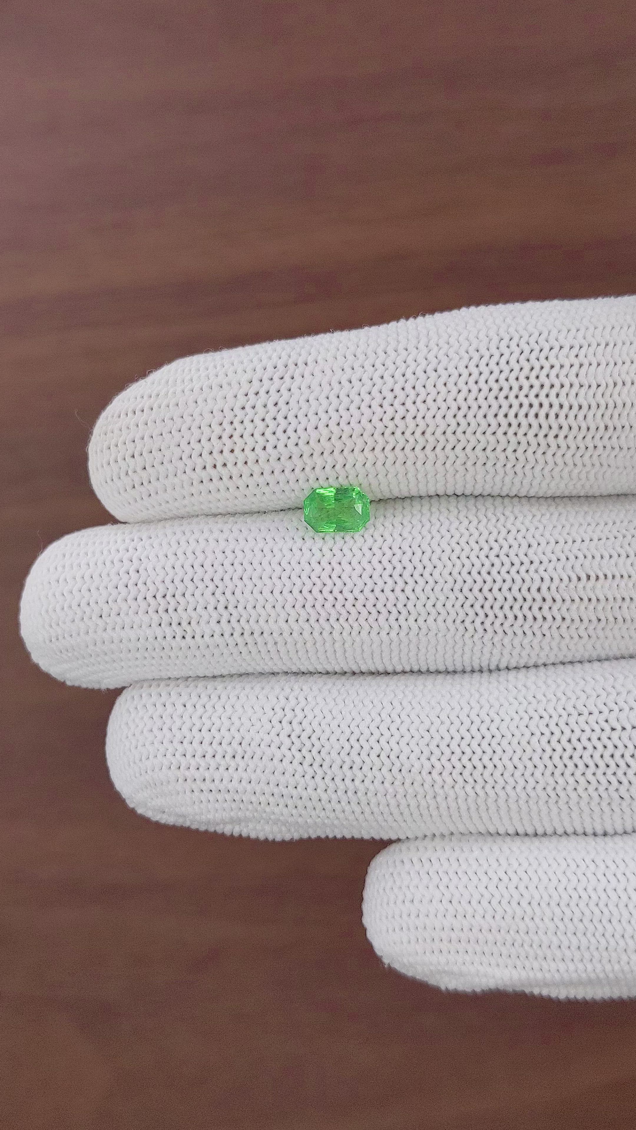 0.84 Ct. Tsavorite Garnet from Tanzania Size Video