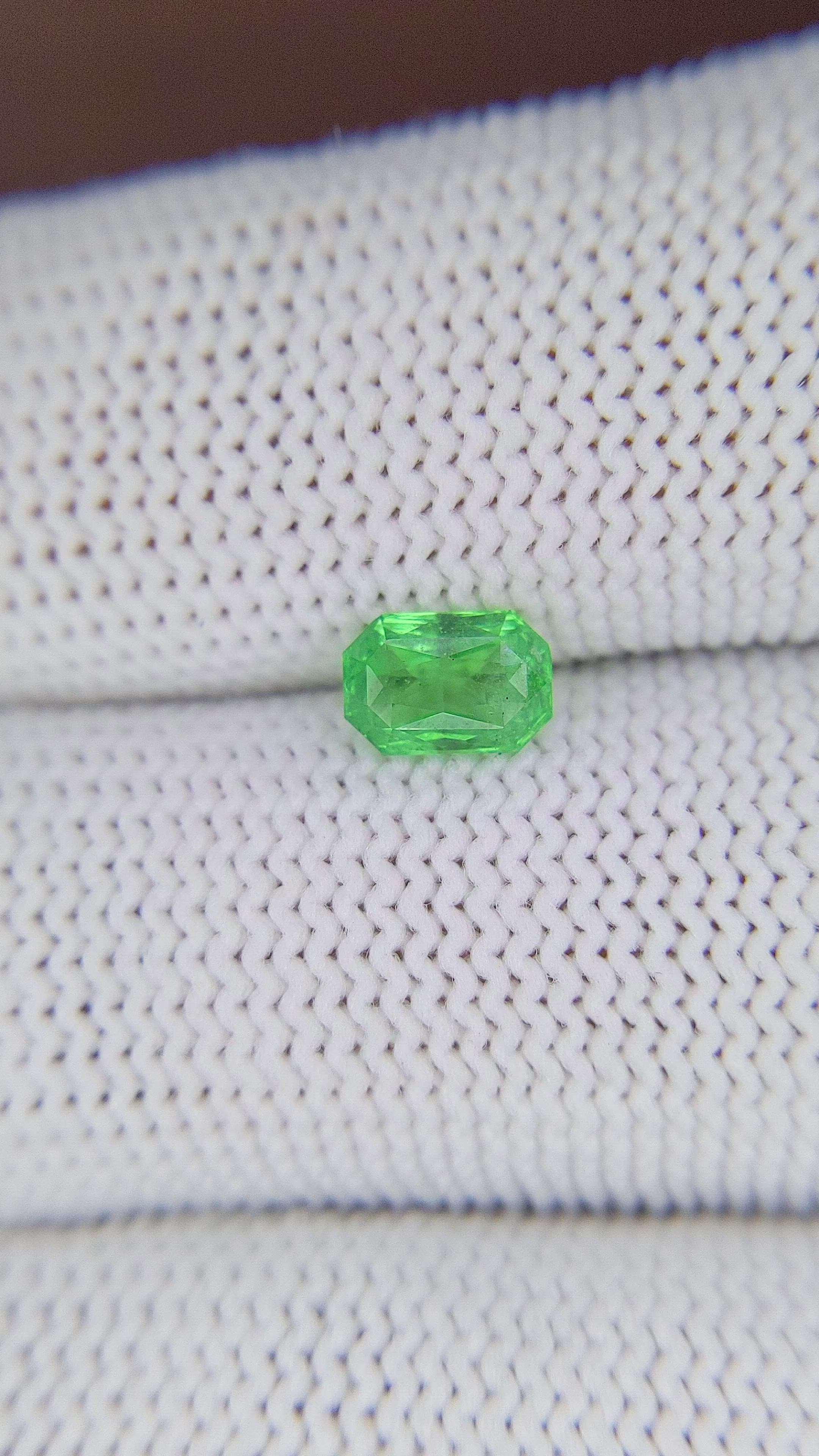 0.84 Ct. Tsavorite Garnet from Tanzania Size Video