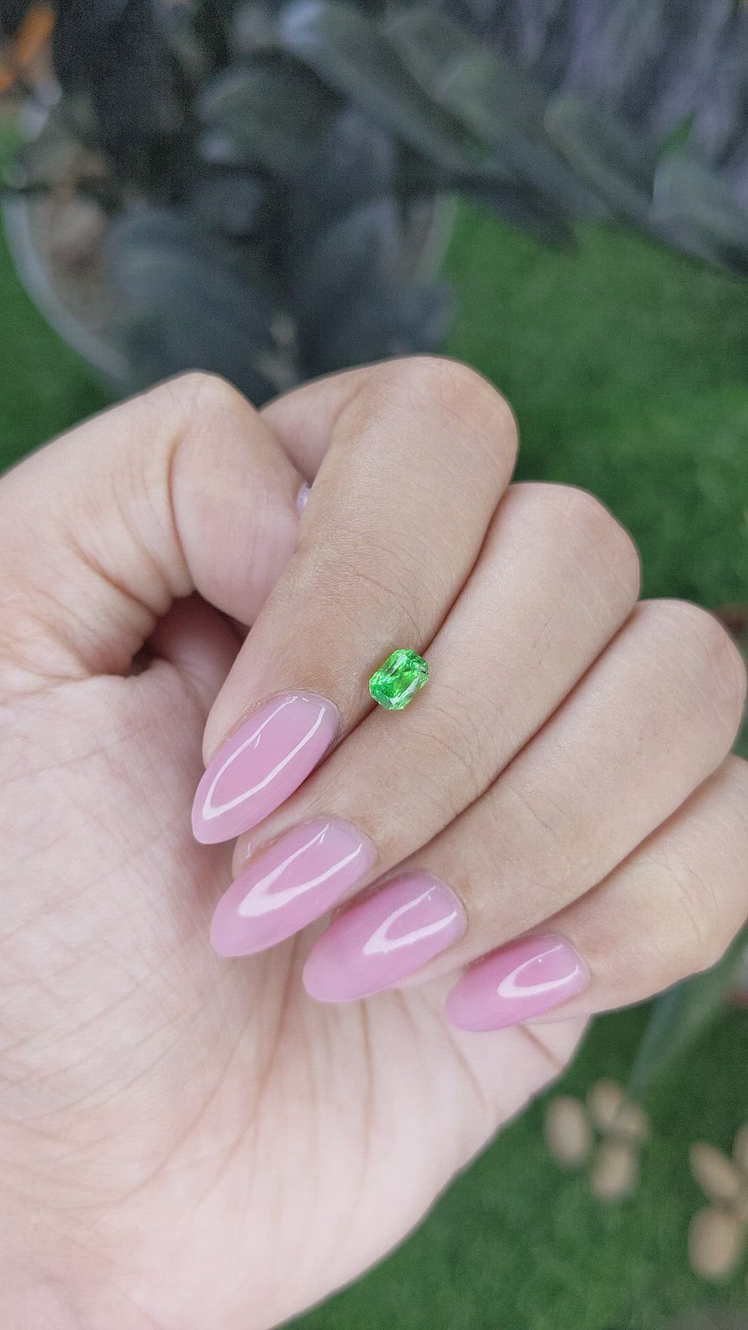 0.64 Ct. Tsavorite Garnet from Tanzania Size Video