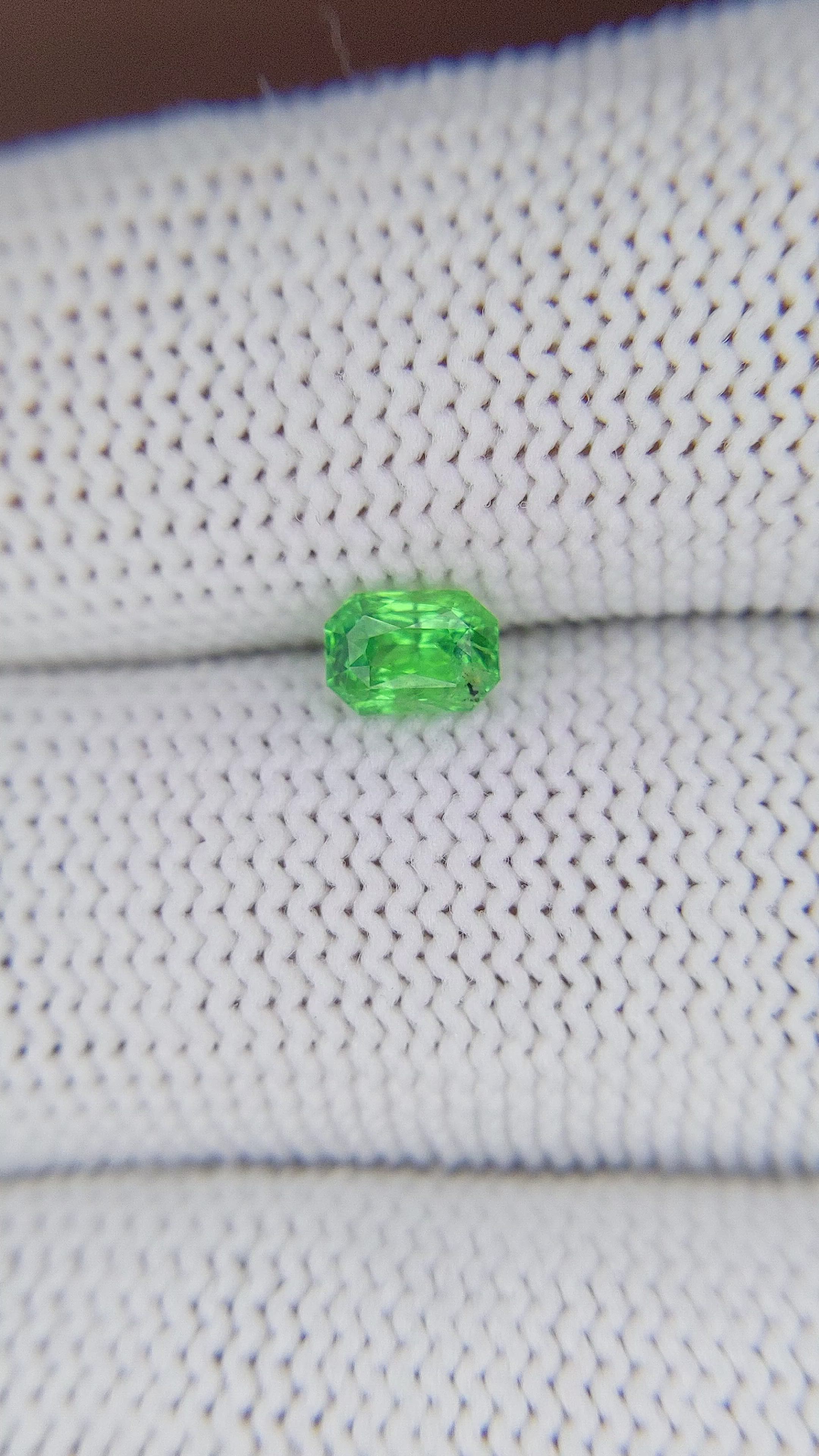 0.64 Ct. Tsavorite Garnet from Tanzania Size Video