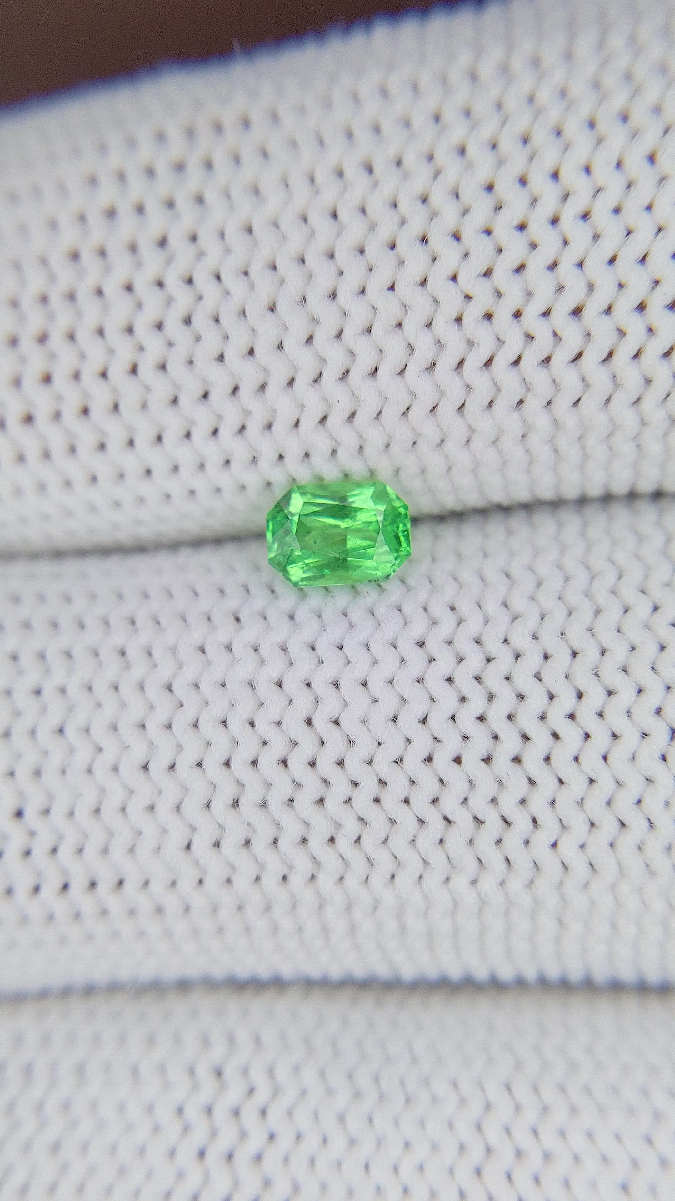 0.45 Ct. Tsavorite Garnet from Tanzania Size Video