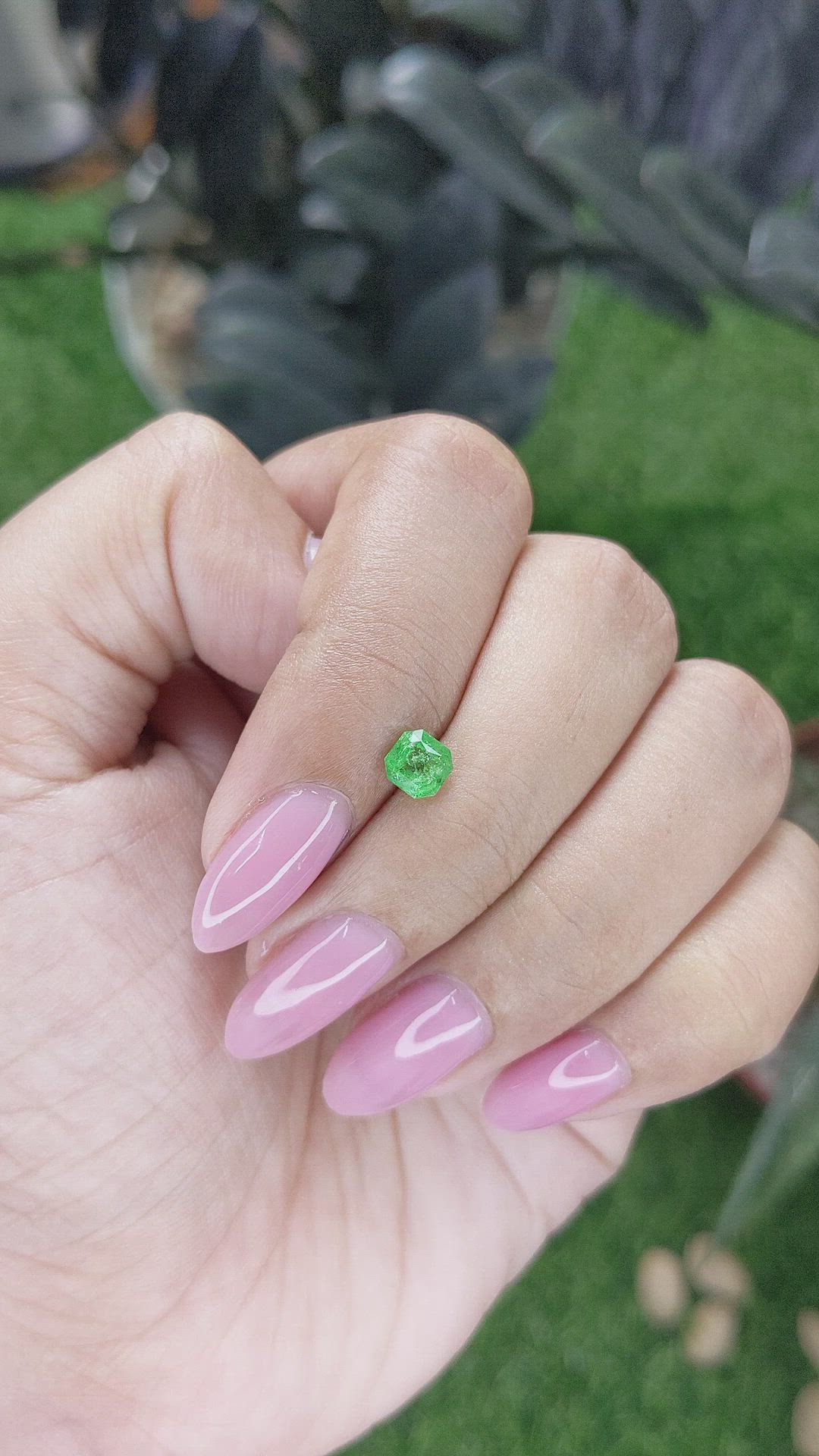0.66 Ct. Tsavorite Garnet from Tanzania Size Video