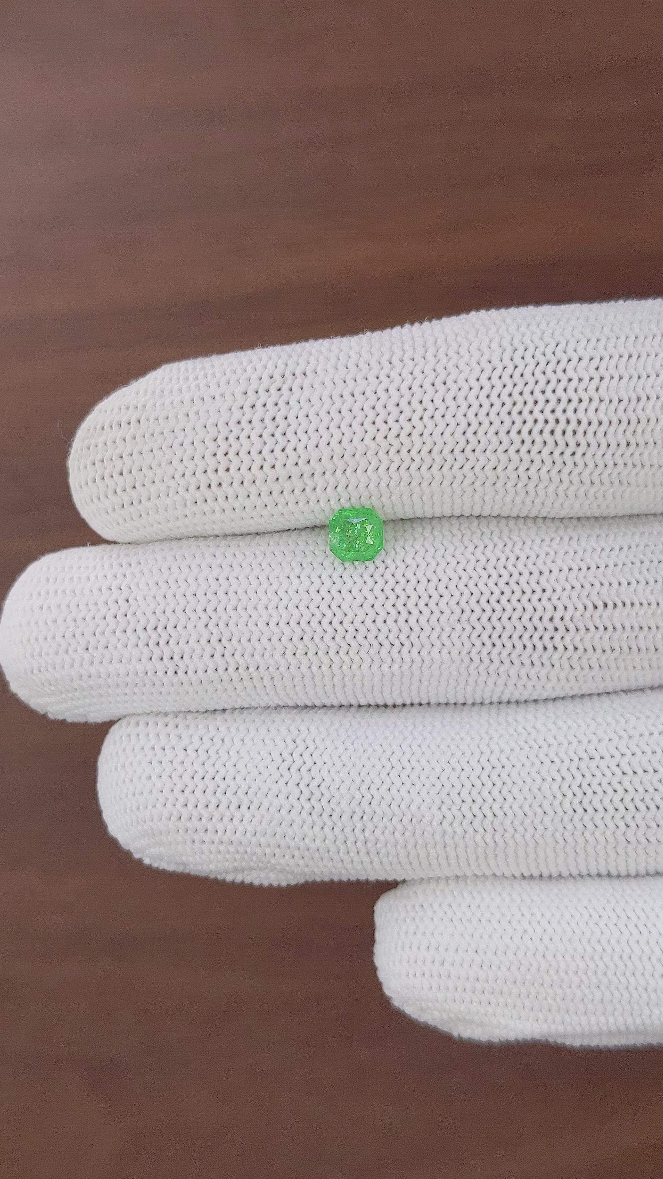 0.66 Ct. Tsavorite Garnet from Tanzania Size Video