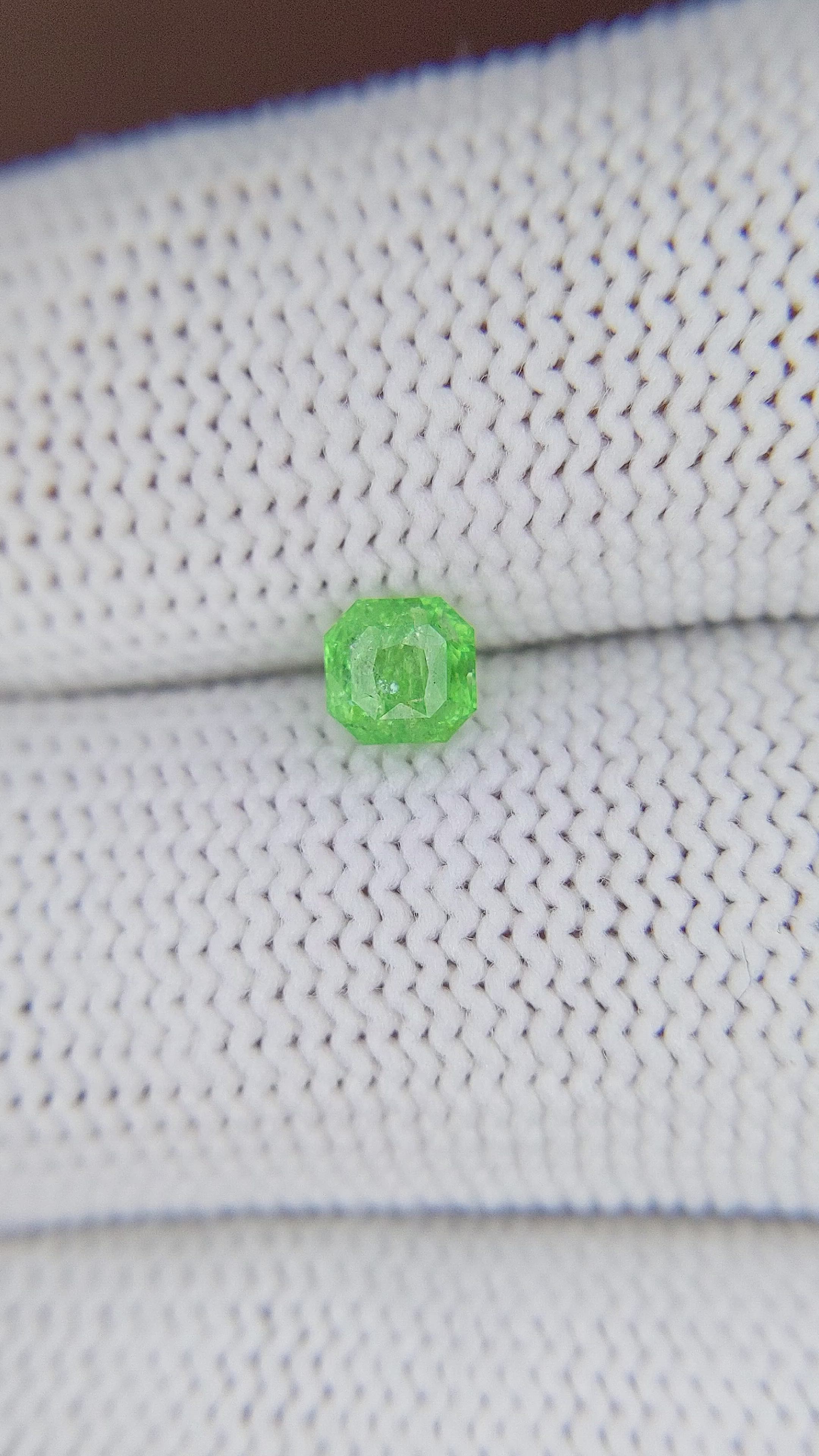 0.59 Ct. Tsavorite Garnet from Tanzania Size Video