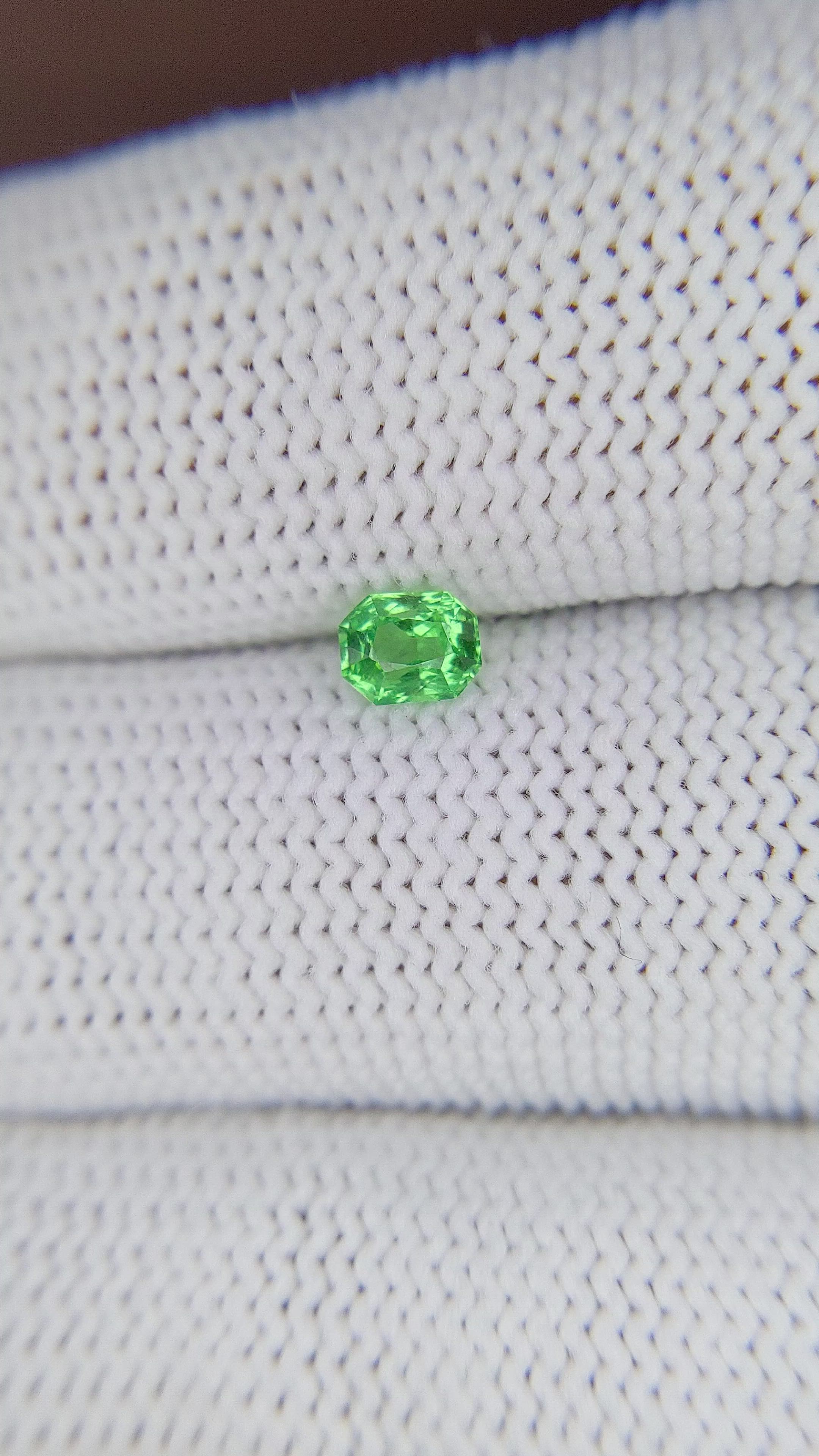 0.40 Ct. Tsavorite Garnet from Tanzania Size Video
