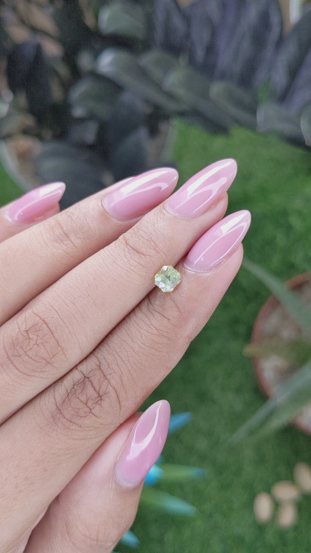 0.63 Ct. Green Chrysoberyl from Tanzania Size Video
