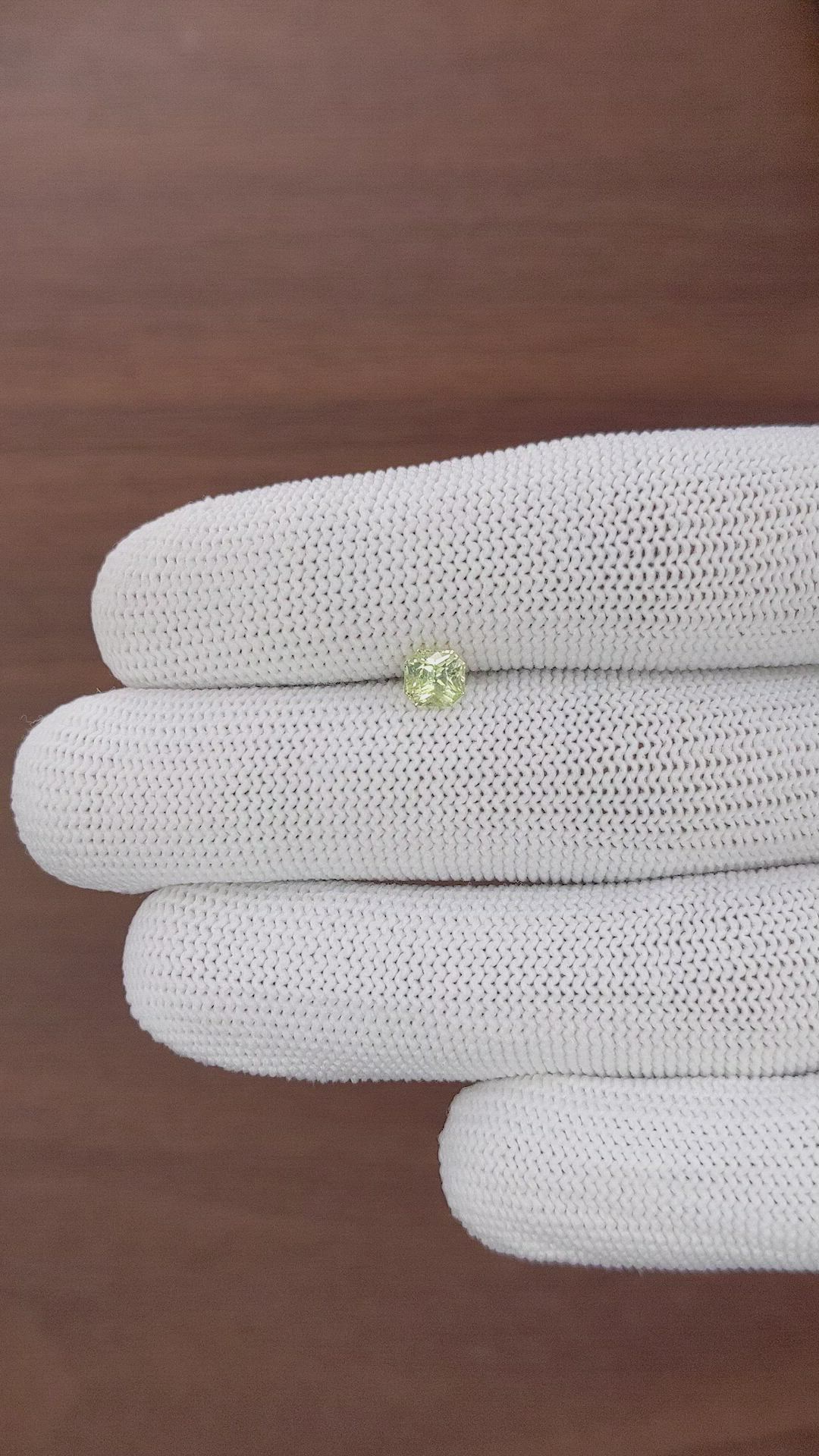 0.63 Ct. Green Chrysoberyl from Tanzania Size Video