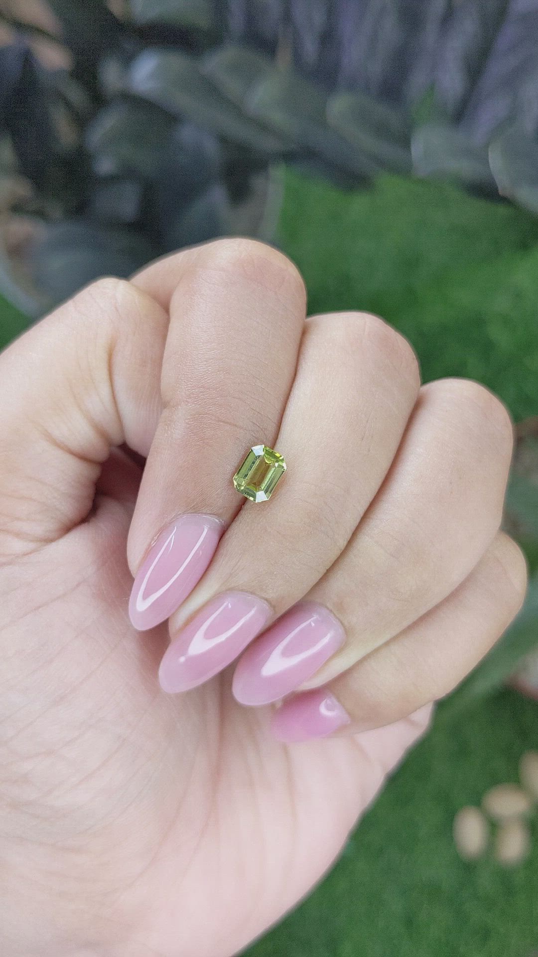 0.86 Ct. Green Chrysoberyl from Tanzania Size Video