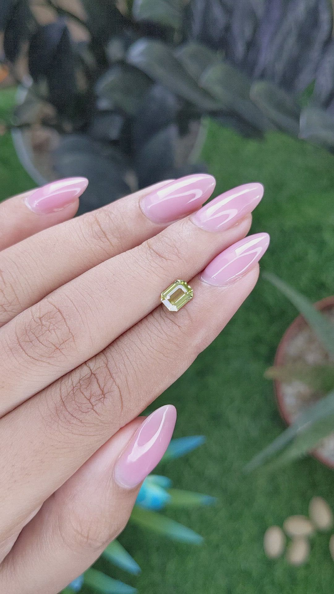 0.86 Ct. Green Chrysoberyl from Tanzania Size Video