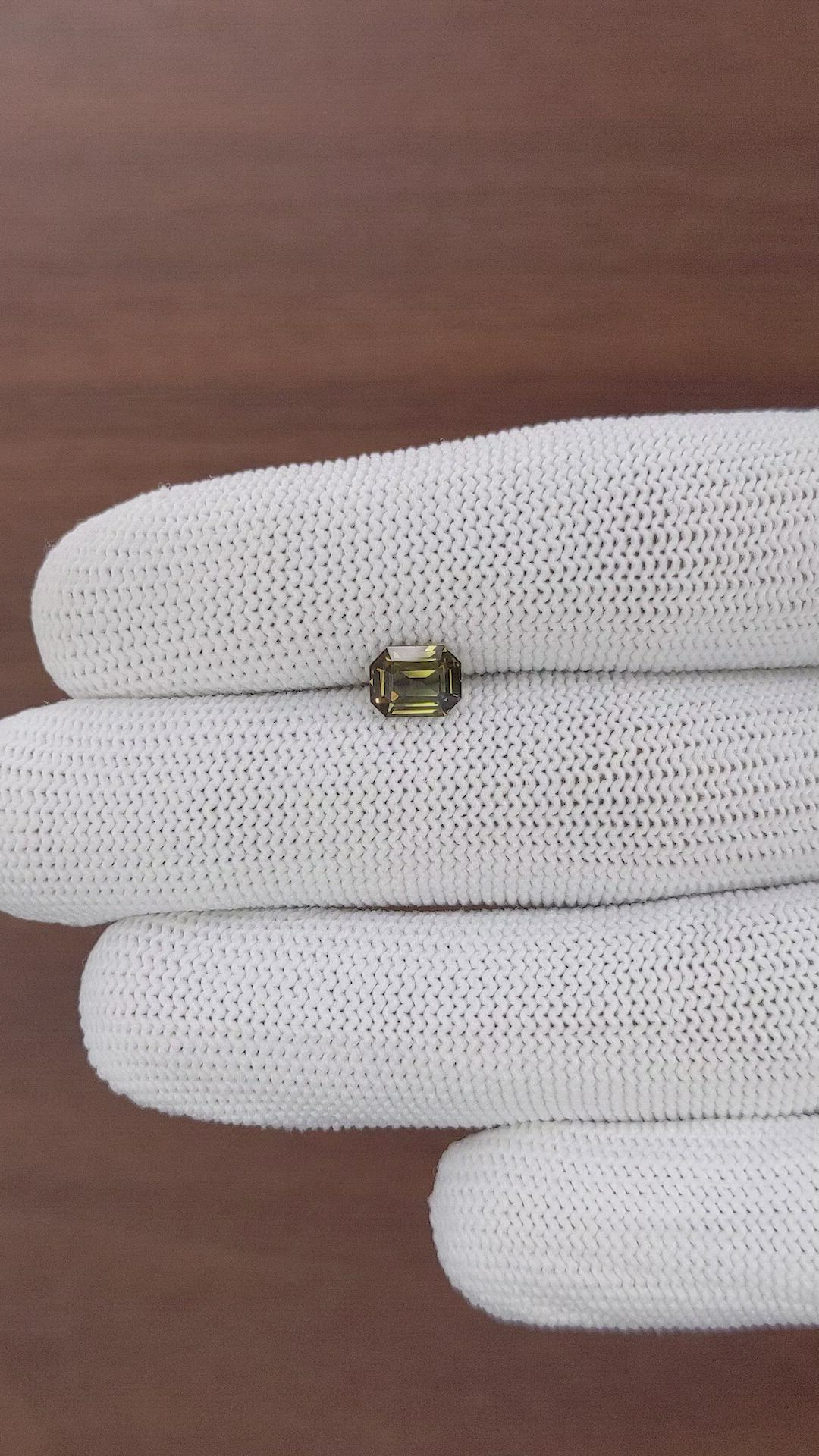 1.22 Ct. Brownish Green Chrysoberyl from Tanzania Size Video