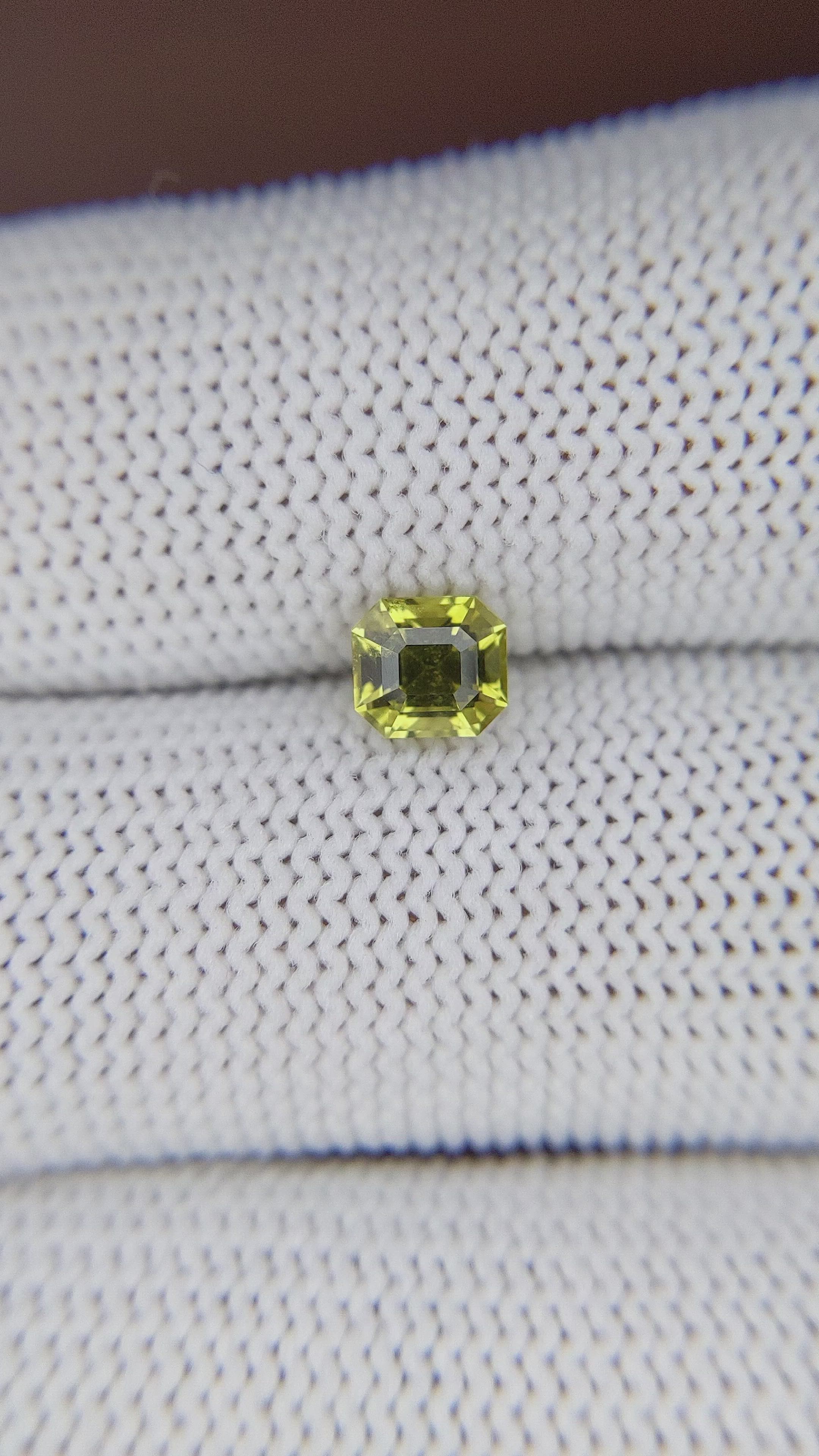 0.85 Ct. Yellowish Green Chrysoberyl from Tanzania Size Video