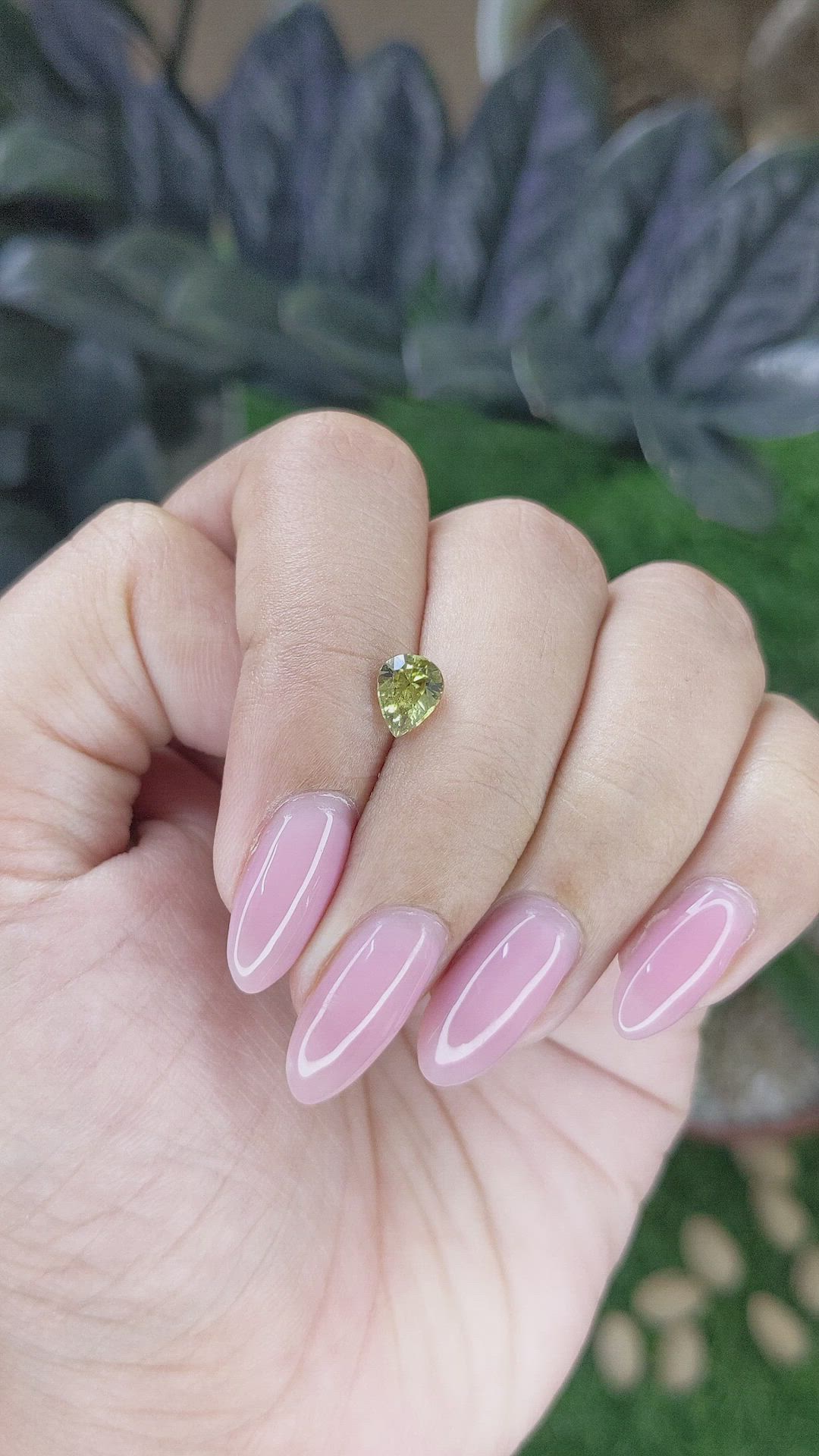 0.90 Ct. Brownish Green Chrysoberyl from Tanzania Size Video