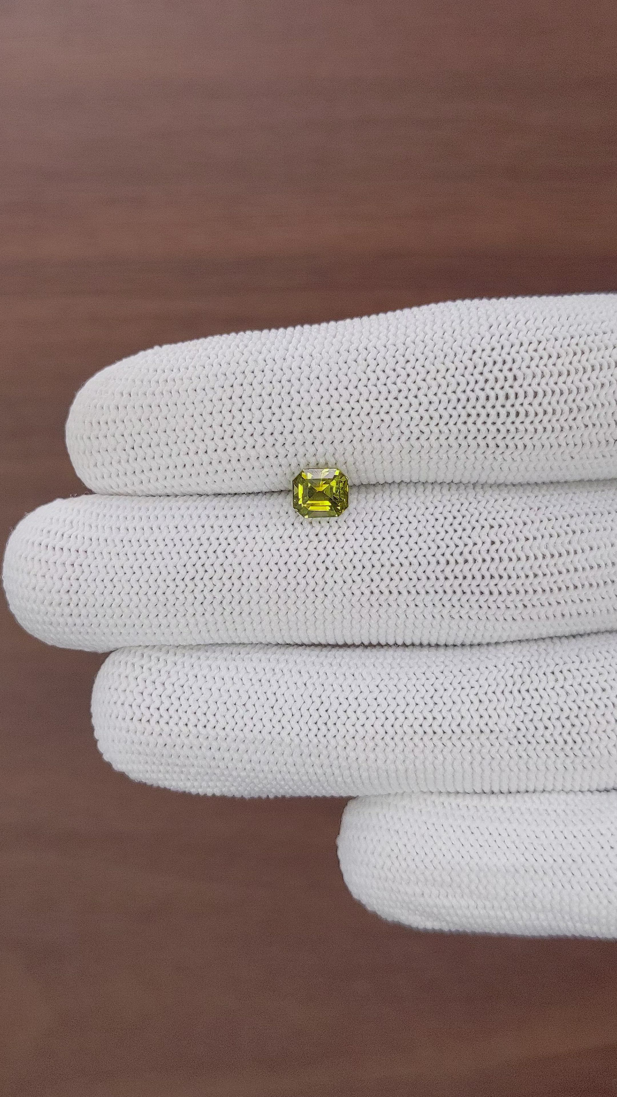 1.18 Ct. Yellowish Green Chrysoberyl from Tanzania Size Video