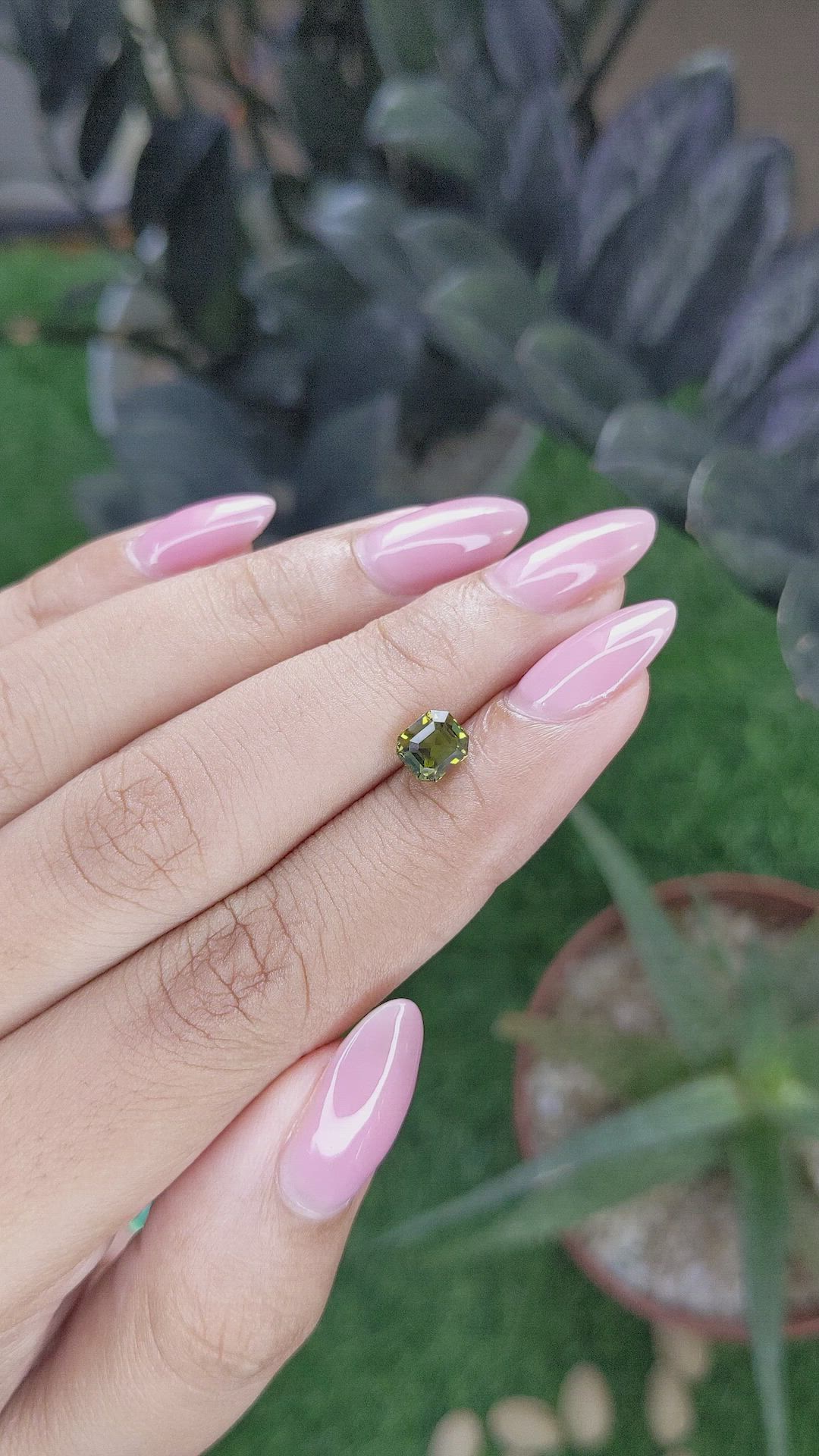1.18 Ct. Yellowish Green Chrysoberyl from Tanzania Size Video