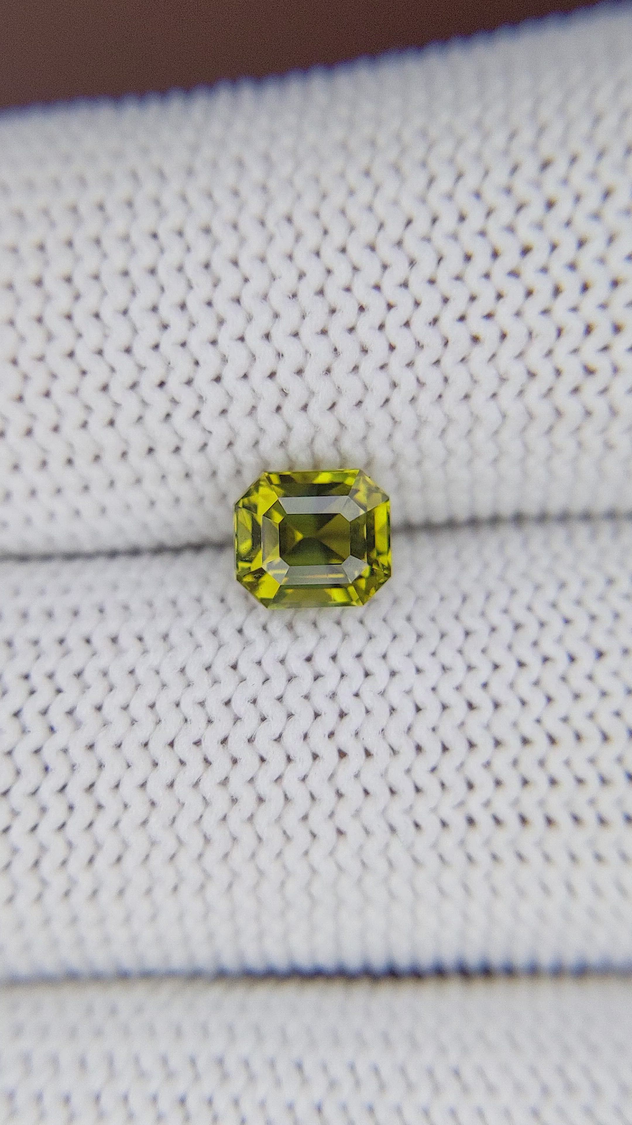 1.18 Ct. Yellowish Green Chrysoberyl from Tanzania Size Video
