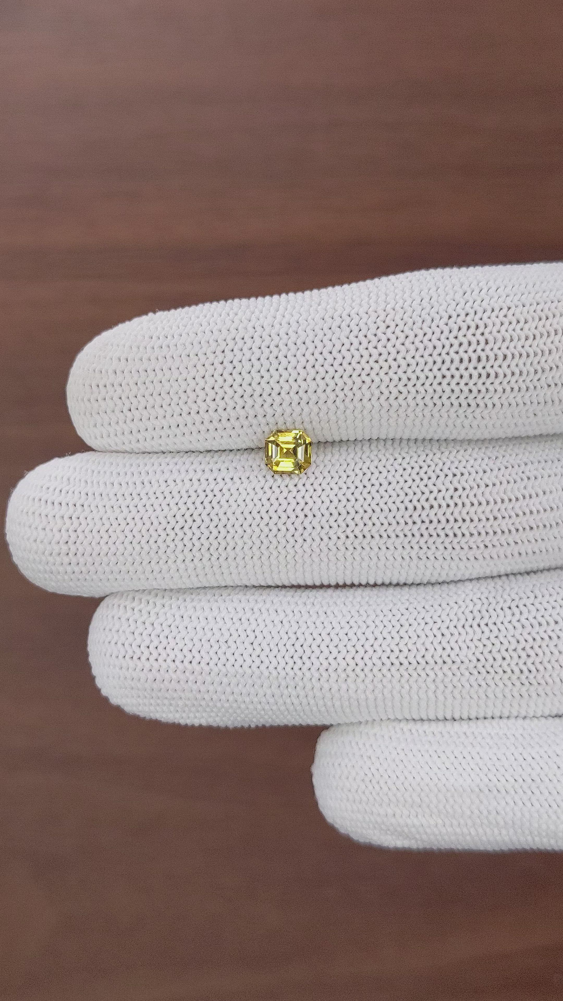 0.77 Ct. Yellow Chrysoberyl from Tanzania Size Video
