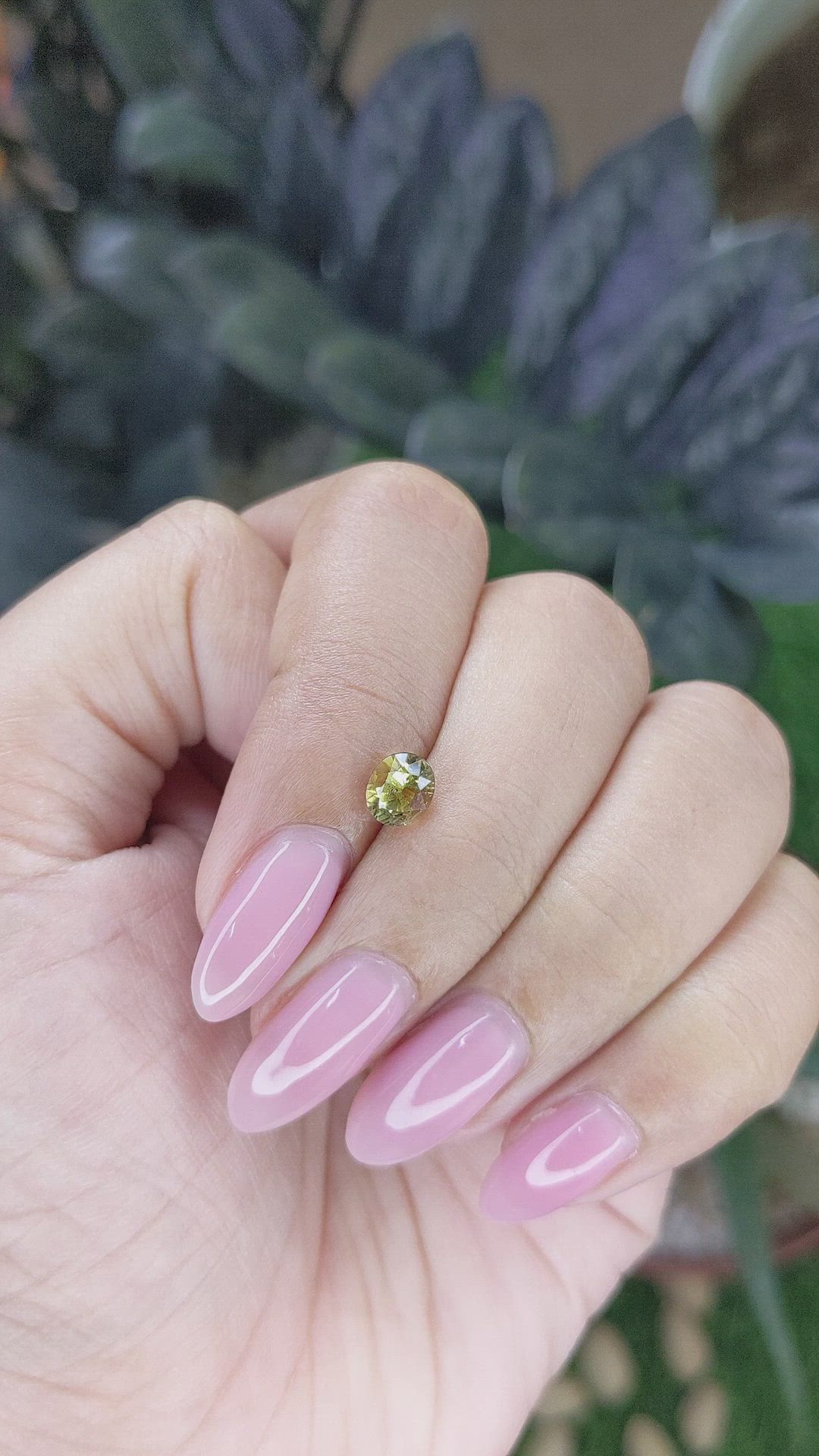0.87 Ct. Greenish Yellow Chrysoberyl from Tanzania Size Video