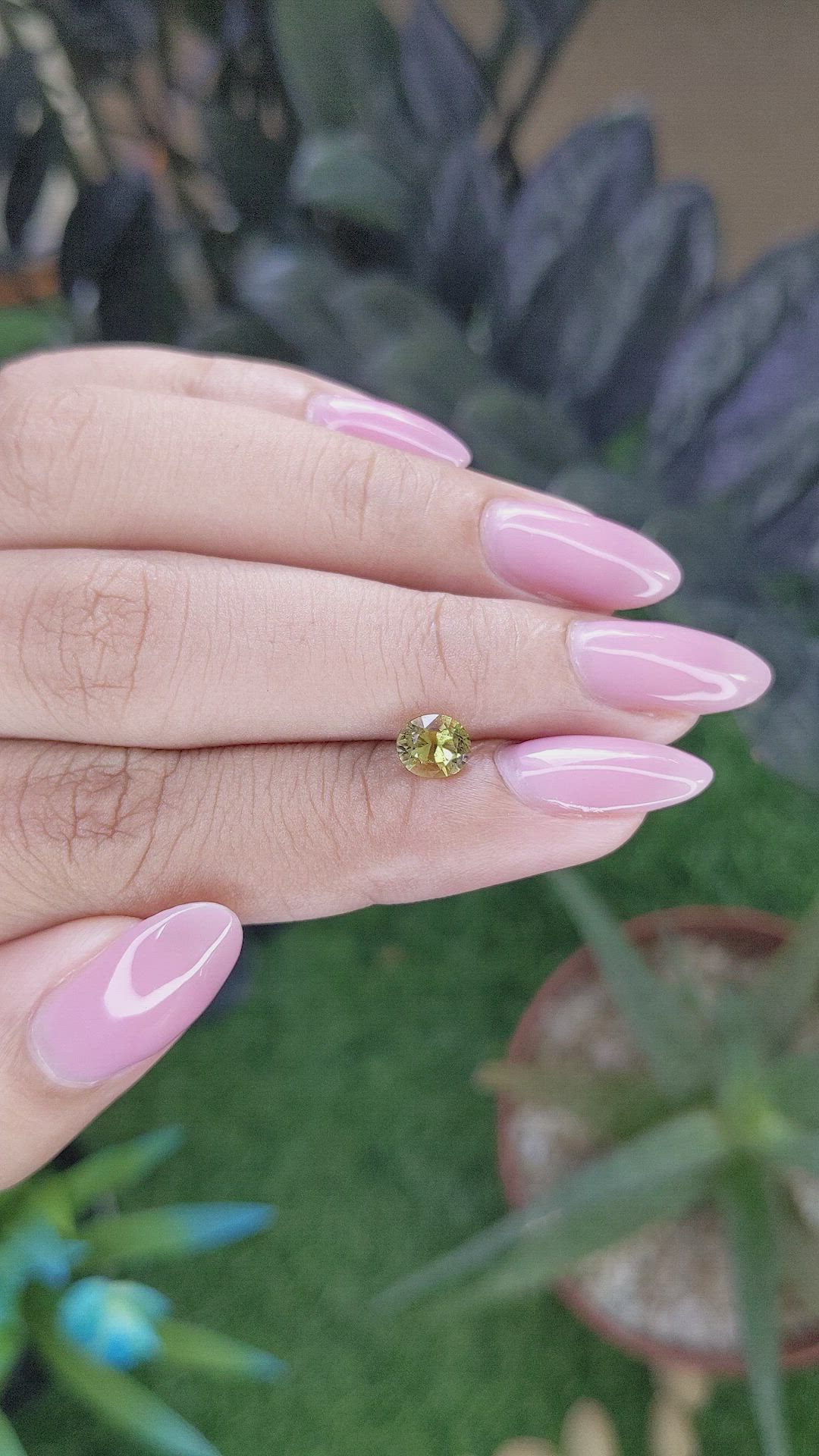 0.87 Ct. Greenish Yellow Chrysoberyl from Tanzania Size Video