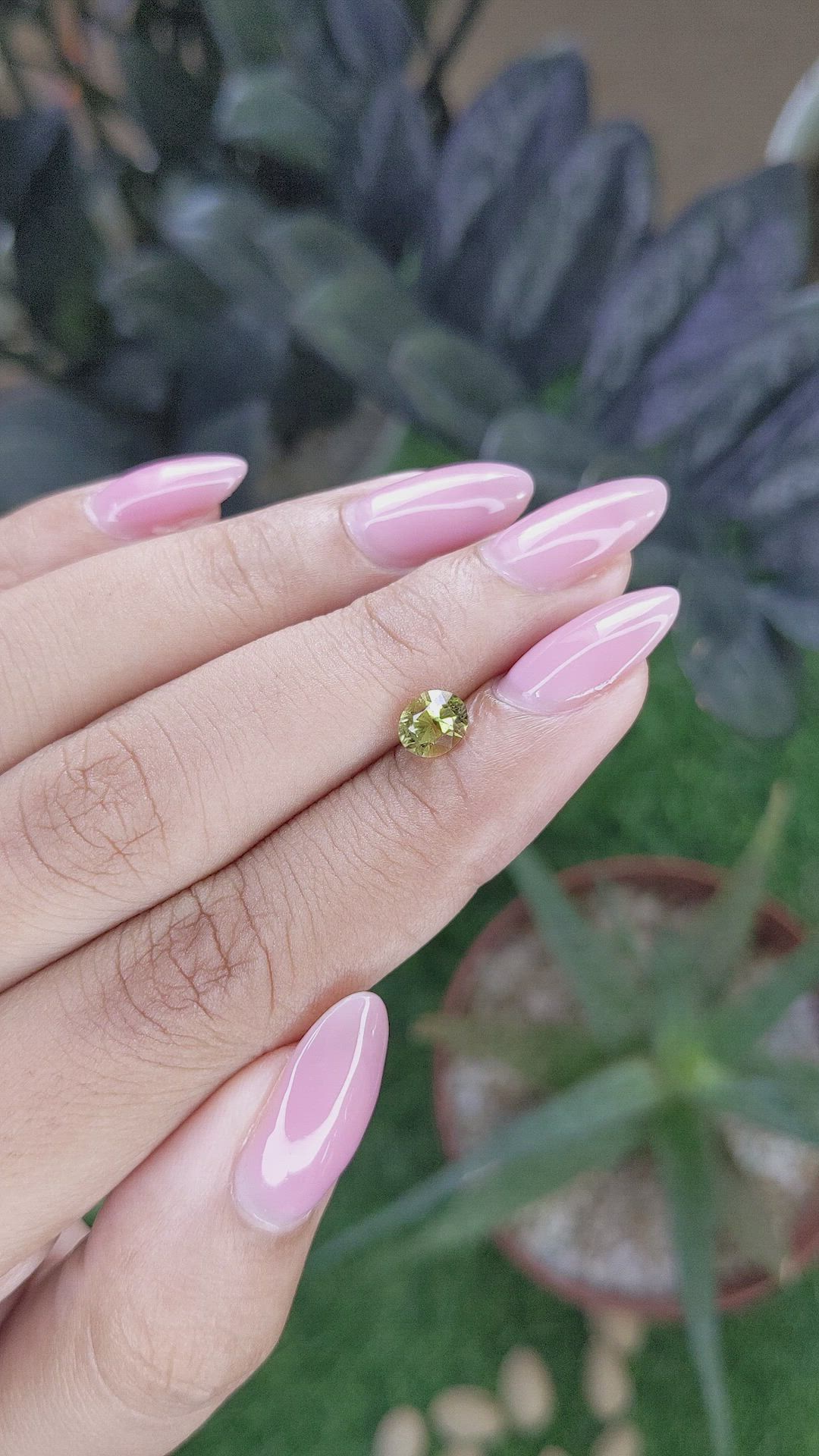 0.87 Ct. Greenish Yellow Chrysoberyl from Tanzania Size Video