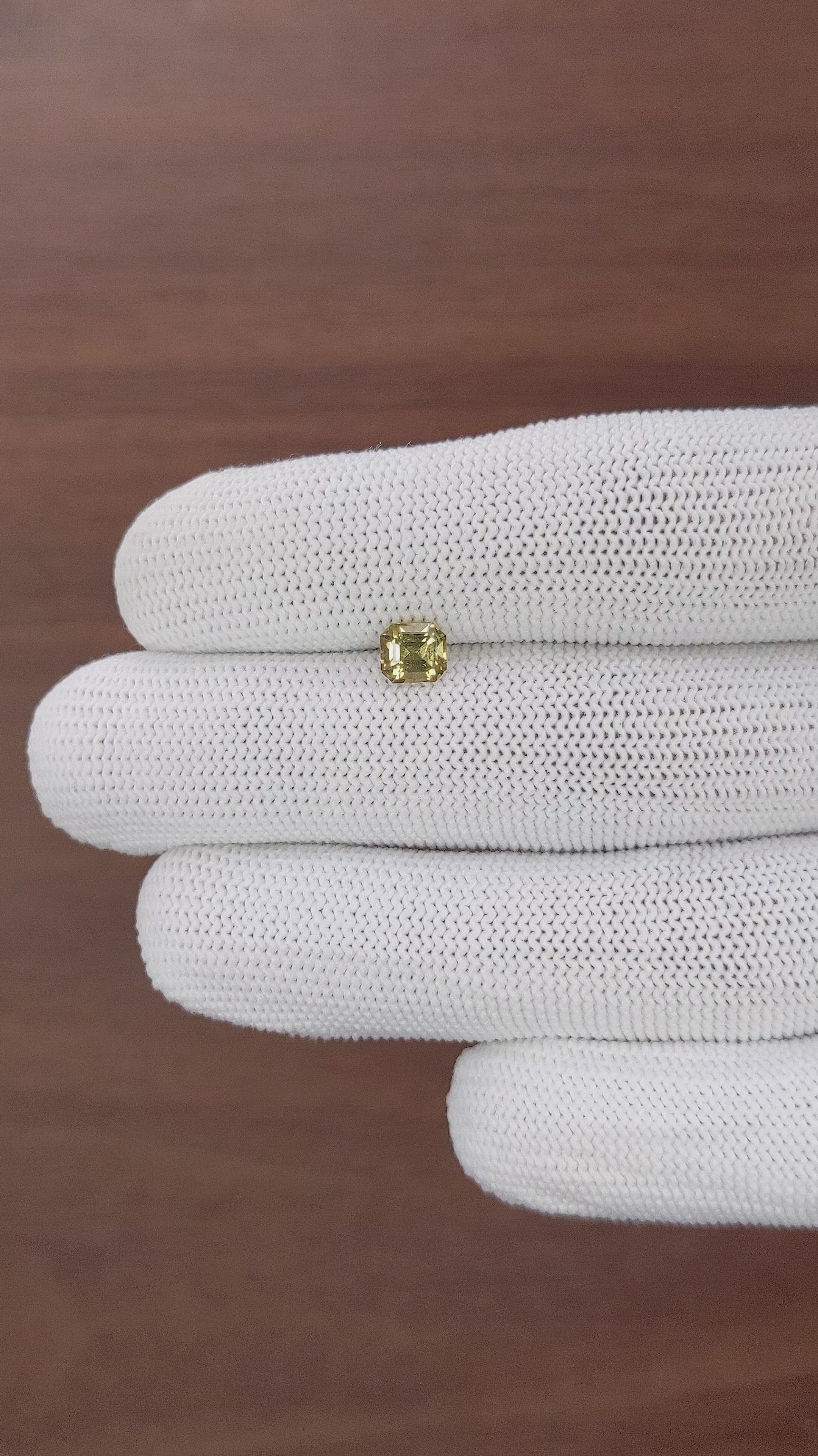 0.89 Ct. Greenish Yellow Chrysoberyl from Tanzania Size Video