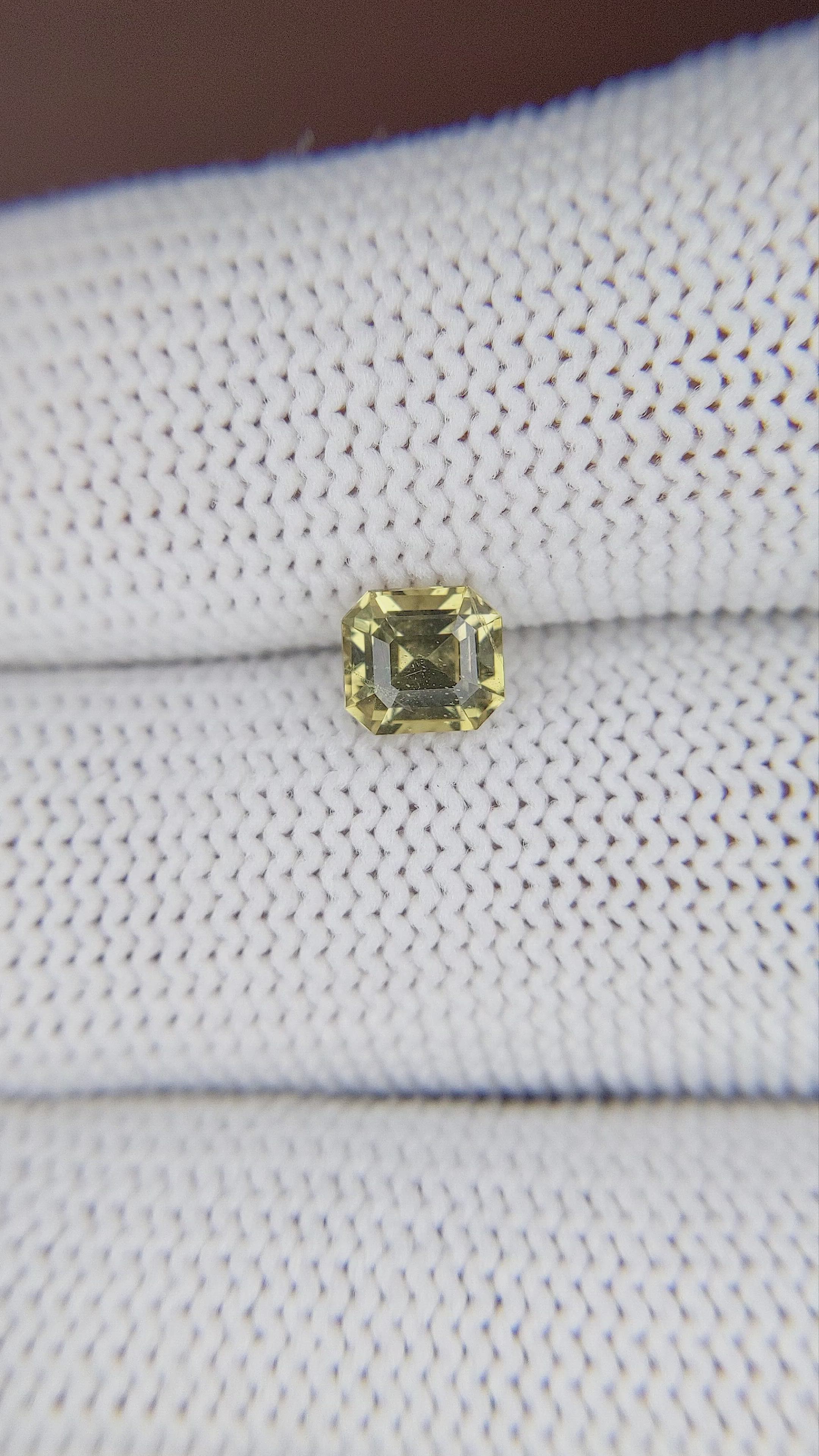 0.89 Ct. Greenish Yellow Chrysoberyl from Tanzania Size Video