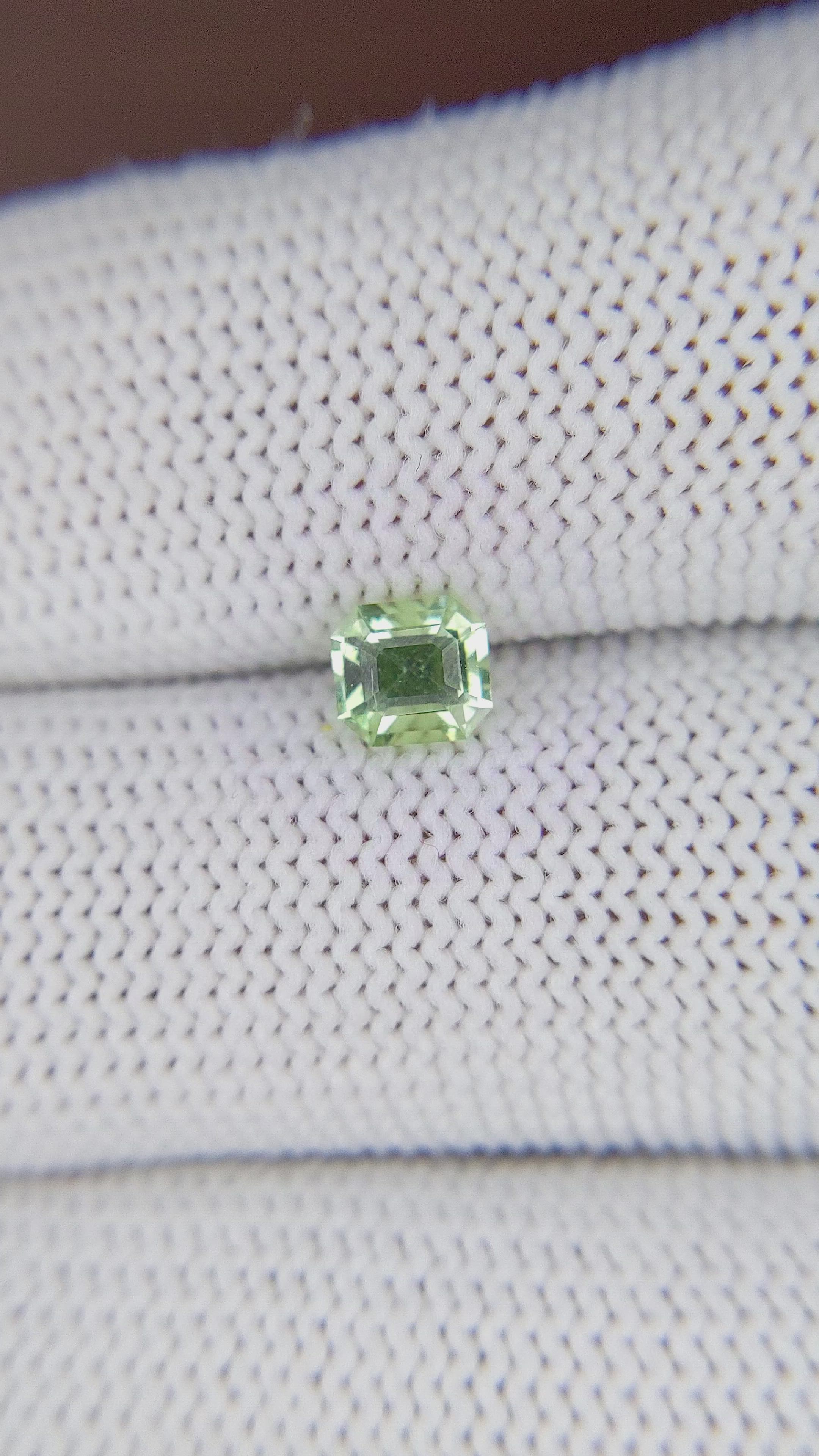 0.60 Ct. Green Chrysoberyl from Tanzania Size Video