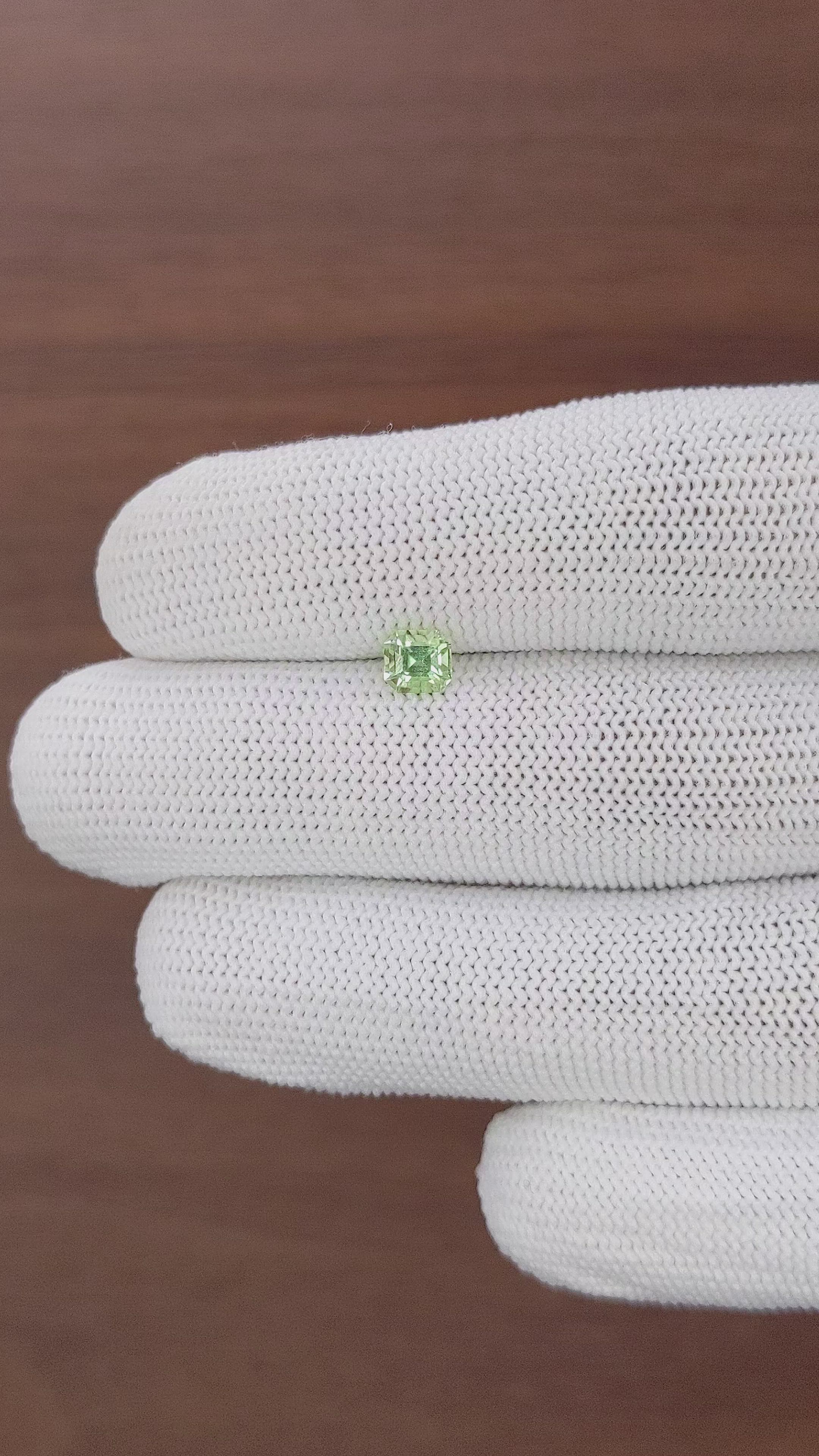 0.60 Ct. Green Chrysoberyl from Tanzania Size Video