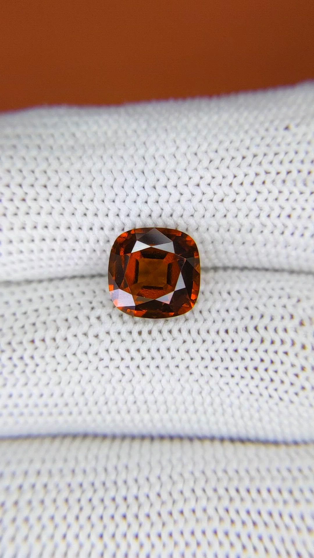 3.22 Ct. Reddish Orange Hessonite Garnet from Madagascar Size Video