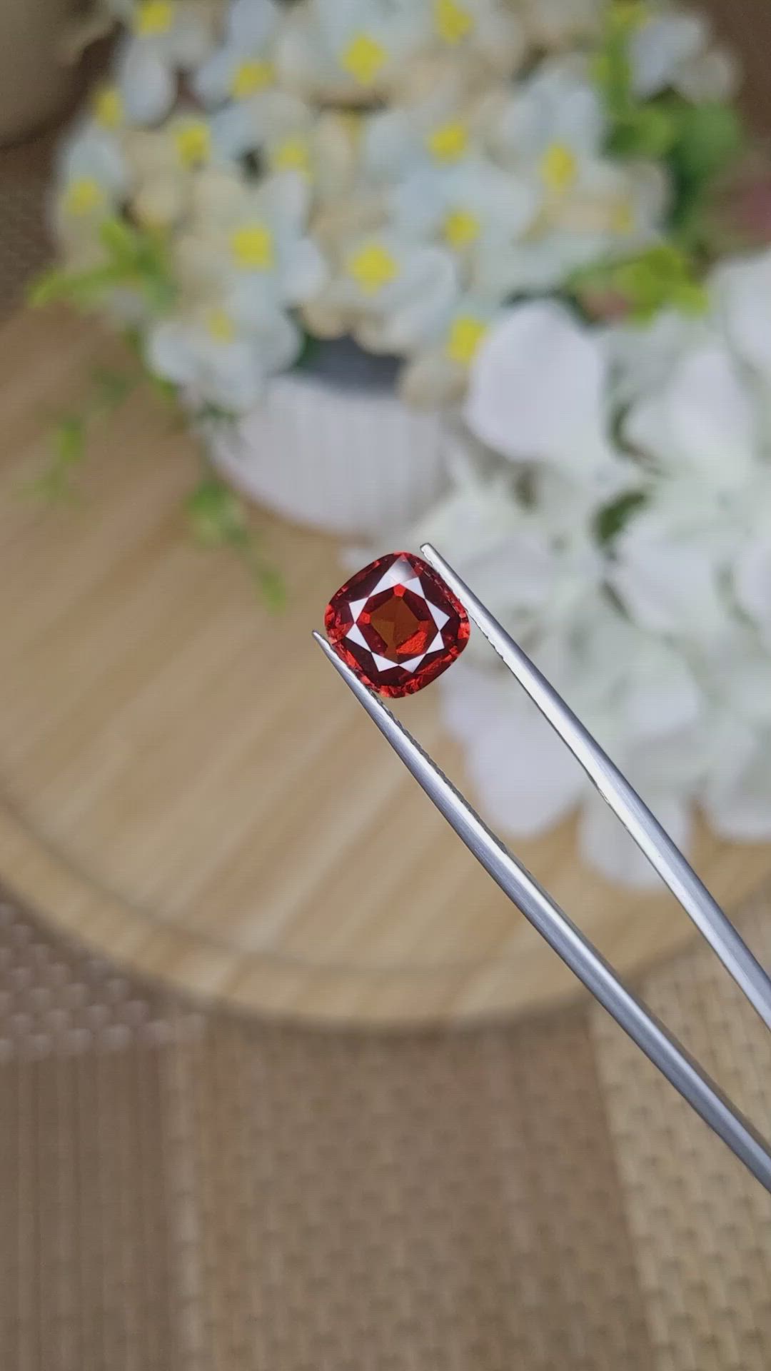 3.22 Ct. Reddish Orange Hessonite Garnet from Madagascar Size Video