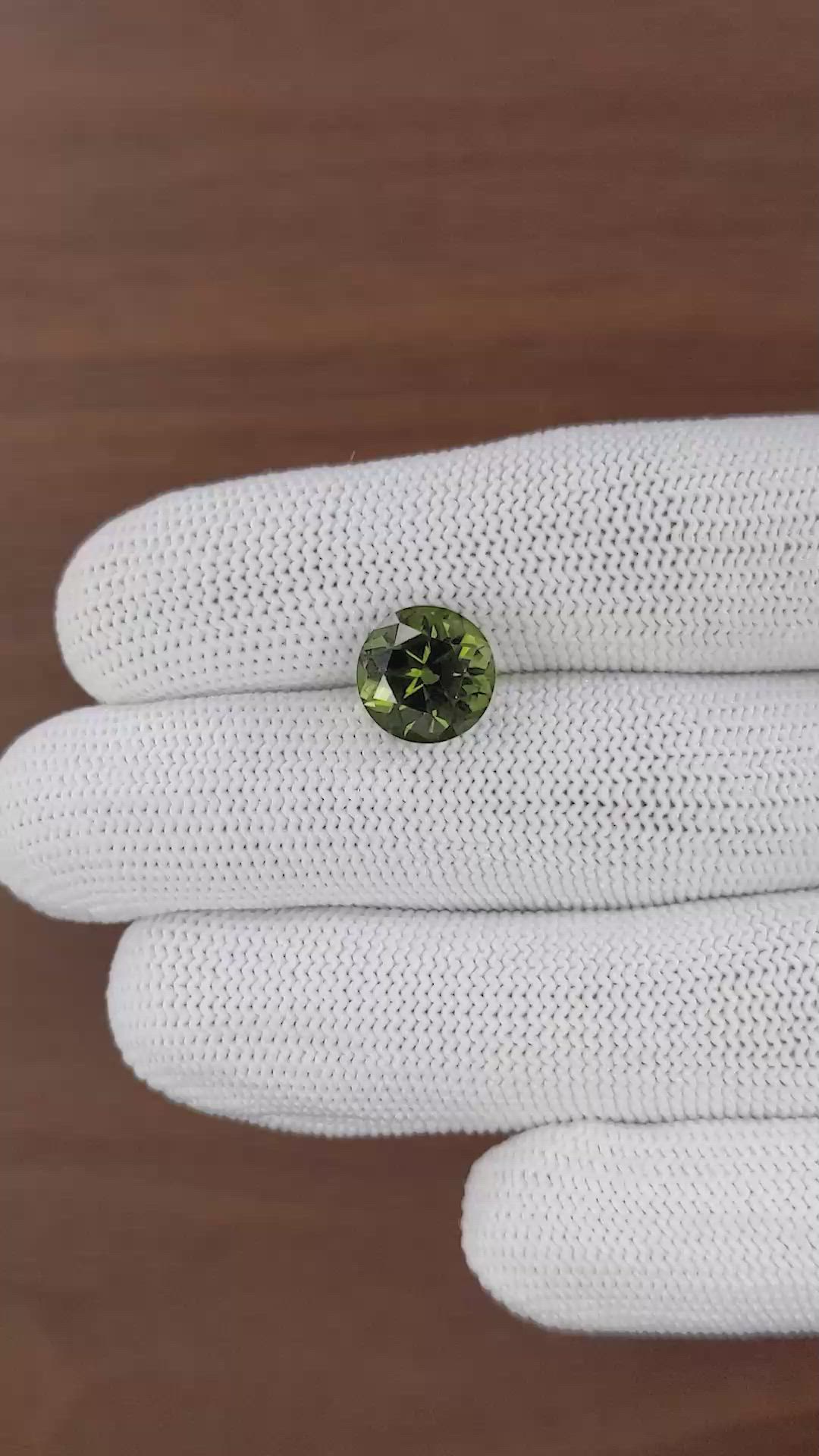 5.28 Ct. Yellowish Green Tourmaline from Tanzania Size Video