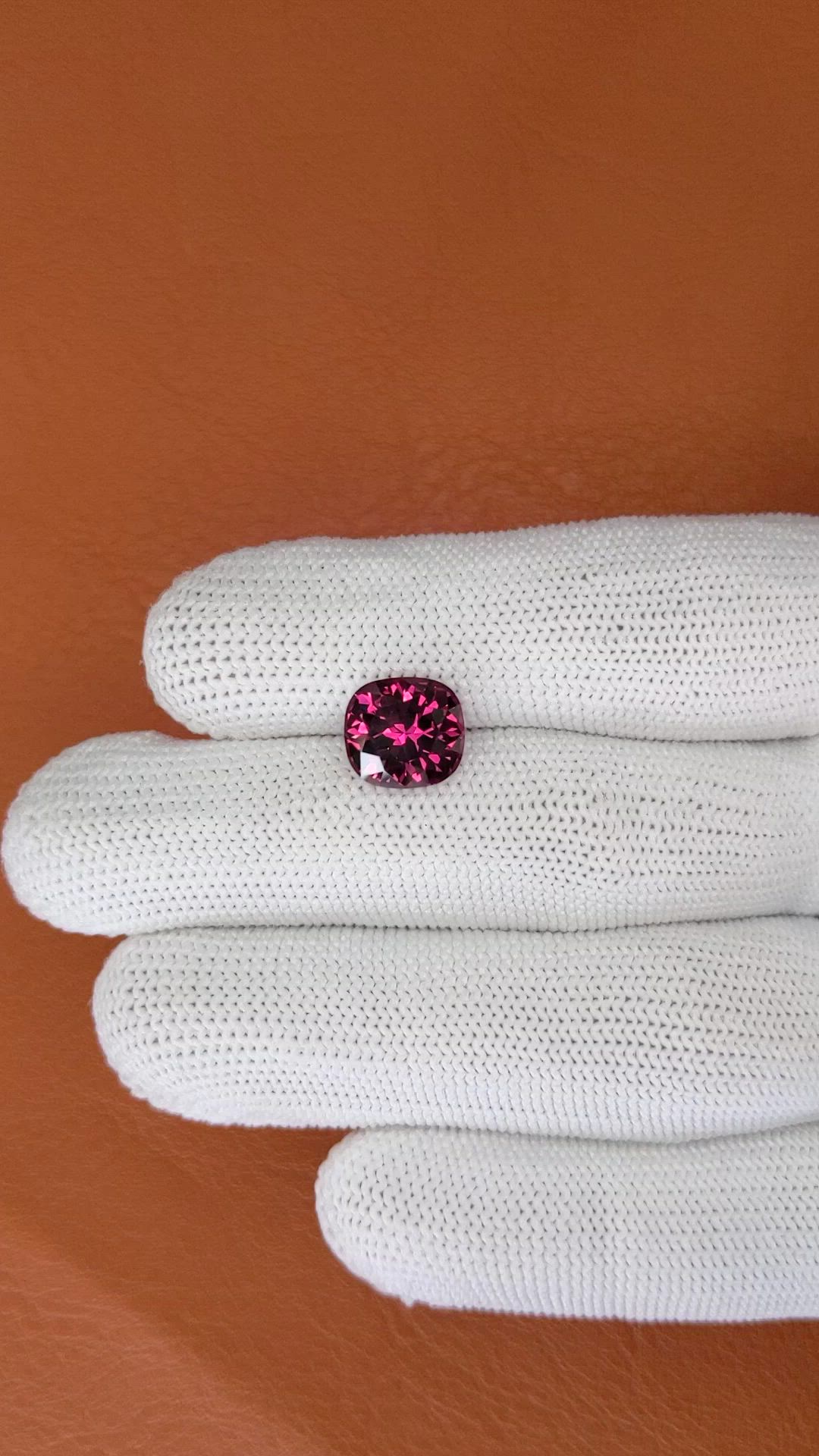 5.22 Ct. Purplish Pink Garnet from Ceylon (Sri Lanka) Size Video