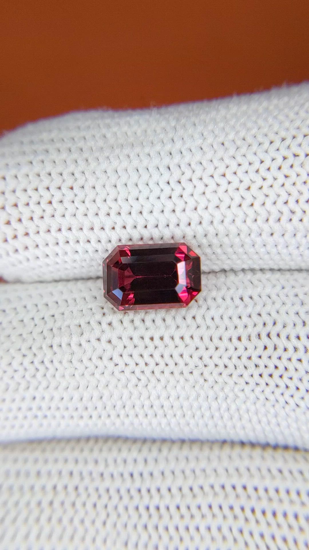 3.09 Ct. Purplish Red Garnet from Ceylon (Sri Lanka) Size Video