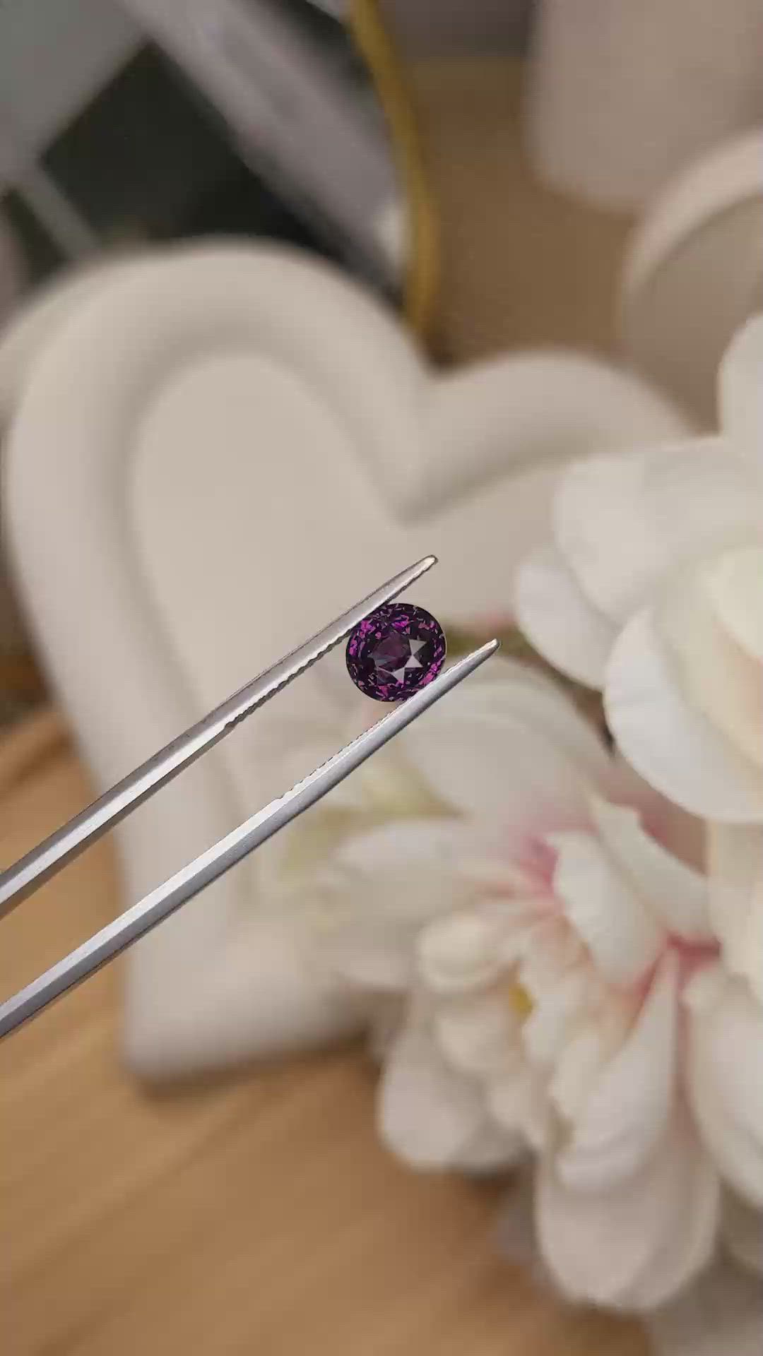 2.55 Ct. Color Change Garnet from Ceylon (Sri Lanka) Size Video