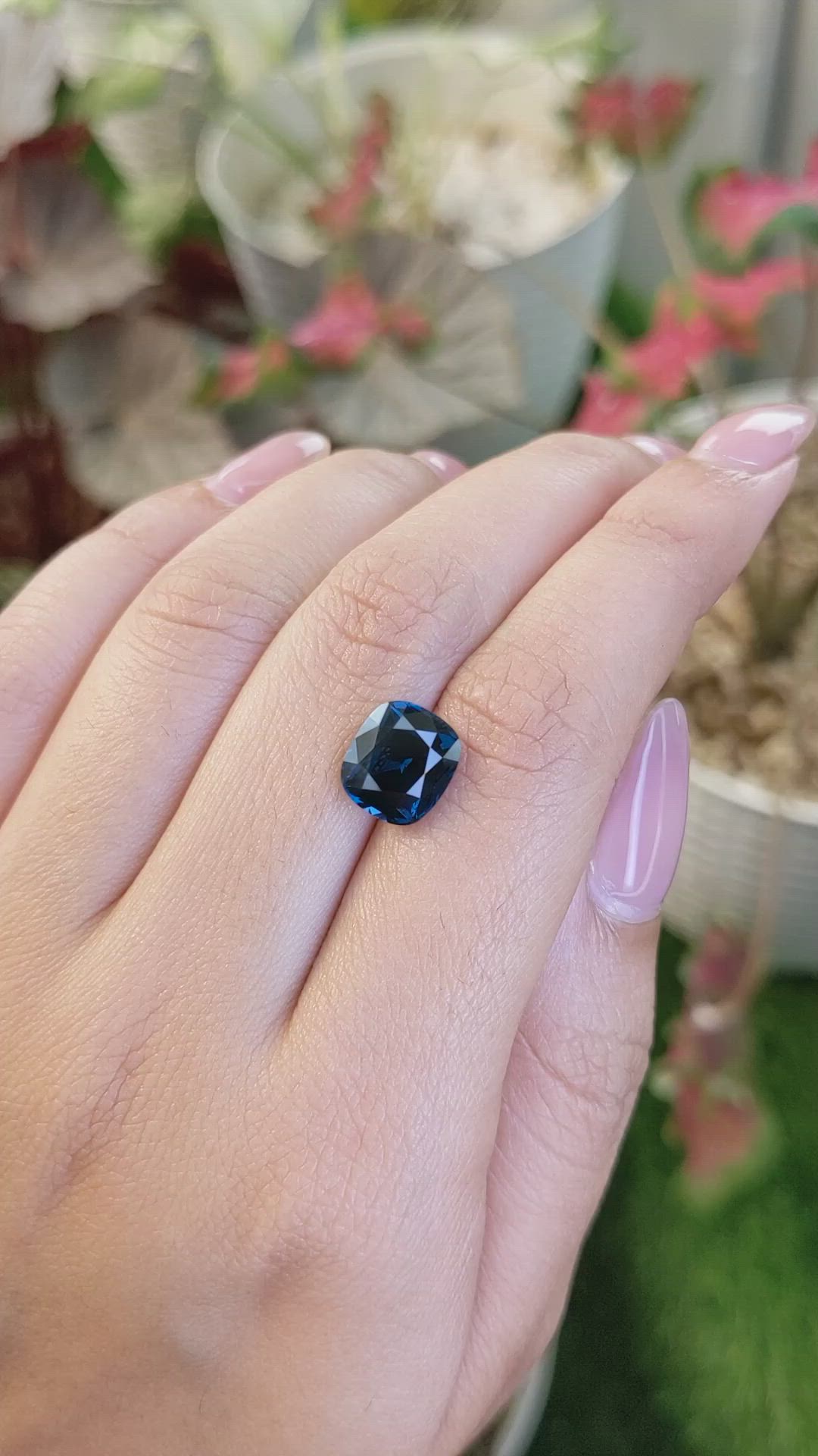 4.10 Ct. Blue Cobalt Spinel from Ceylon (Sri Lanka) Size Video