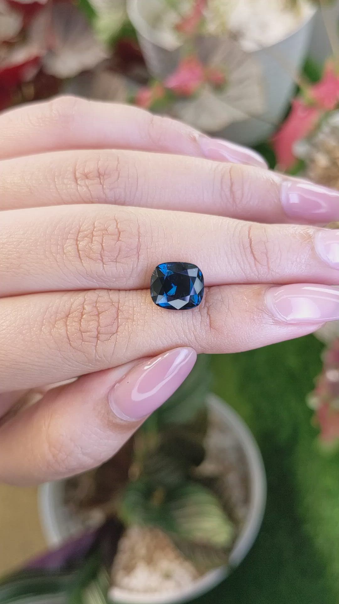 4.10 Ct. Blue Cobalt Spinel from Ceylon (Sri Lanka) Size Video